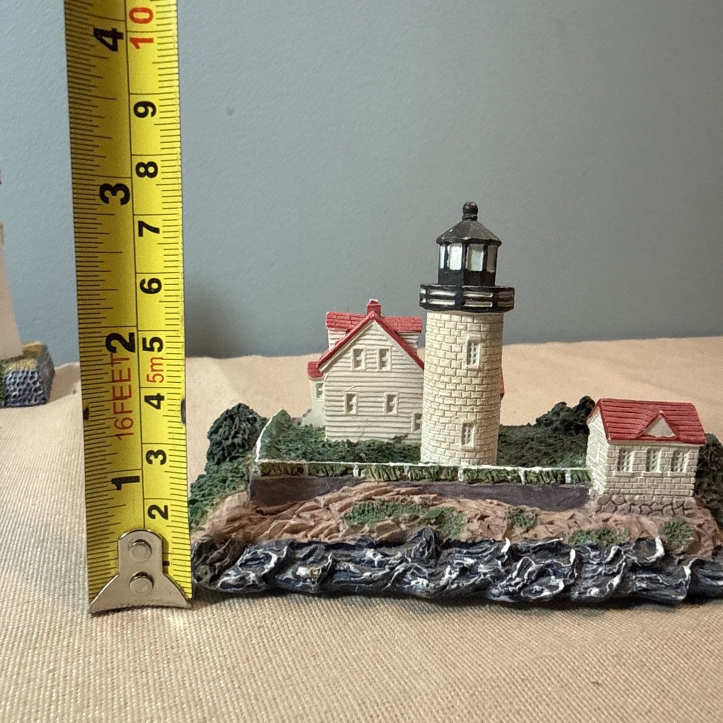 Vintage Lighthouse Figurines Lot 7 Coastal Nautical Miniatures Mixed Brands