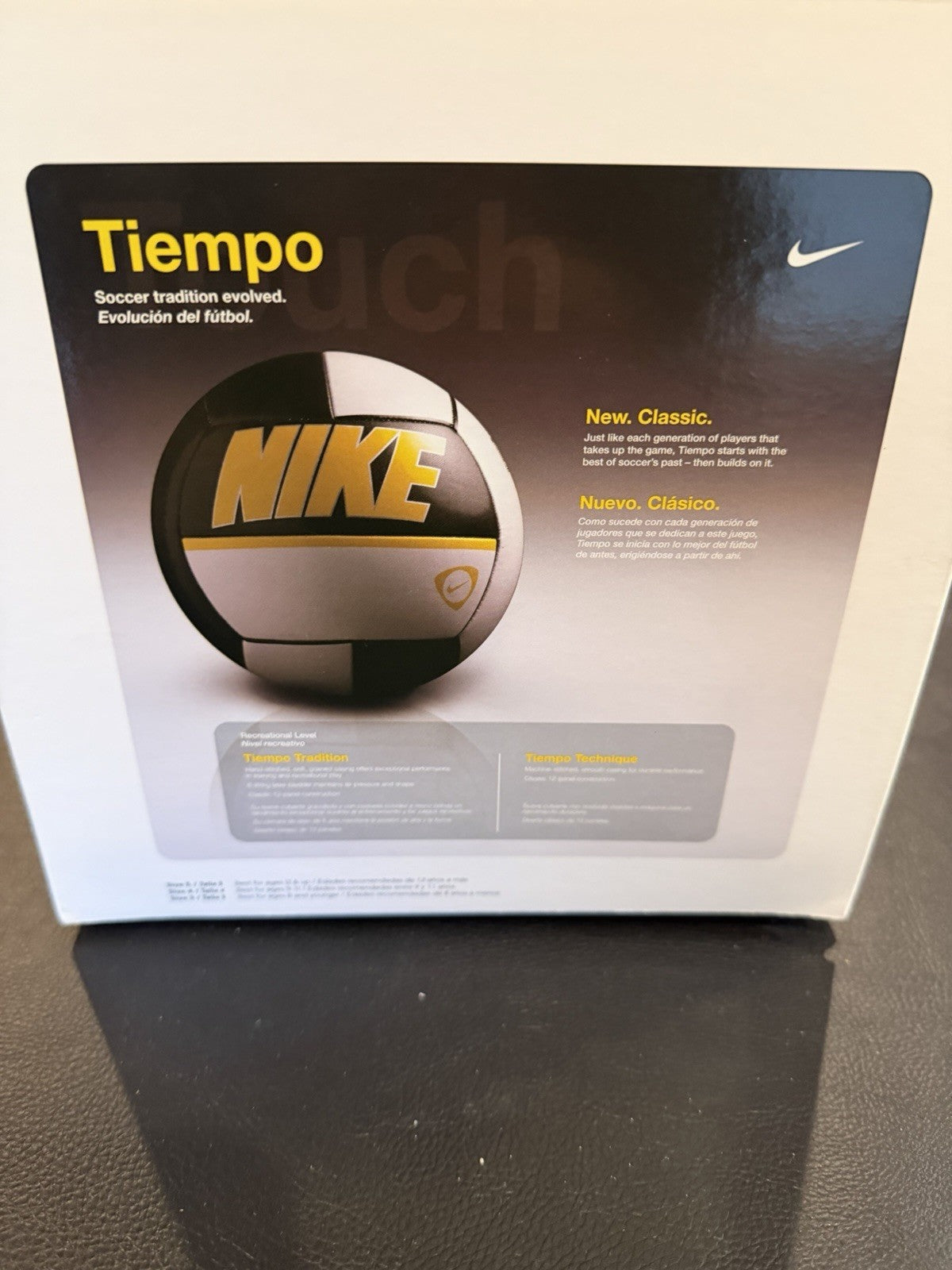 VintageNike Tiempo Multi Turf Pro Soccer Ball Size 5 New in Box Rare Collectible