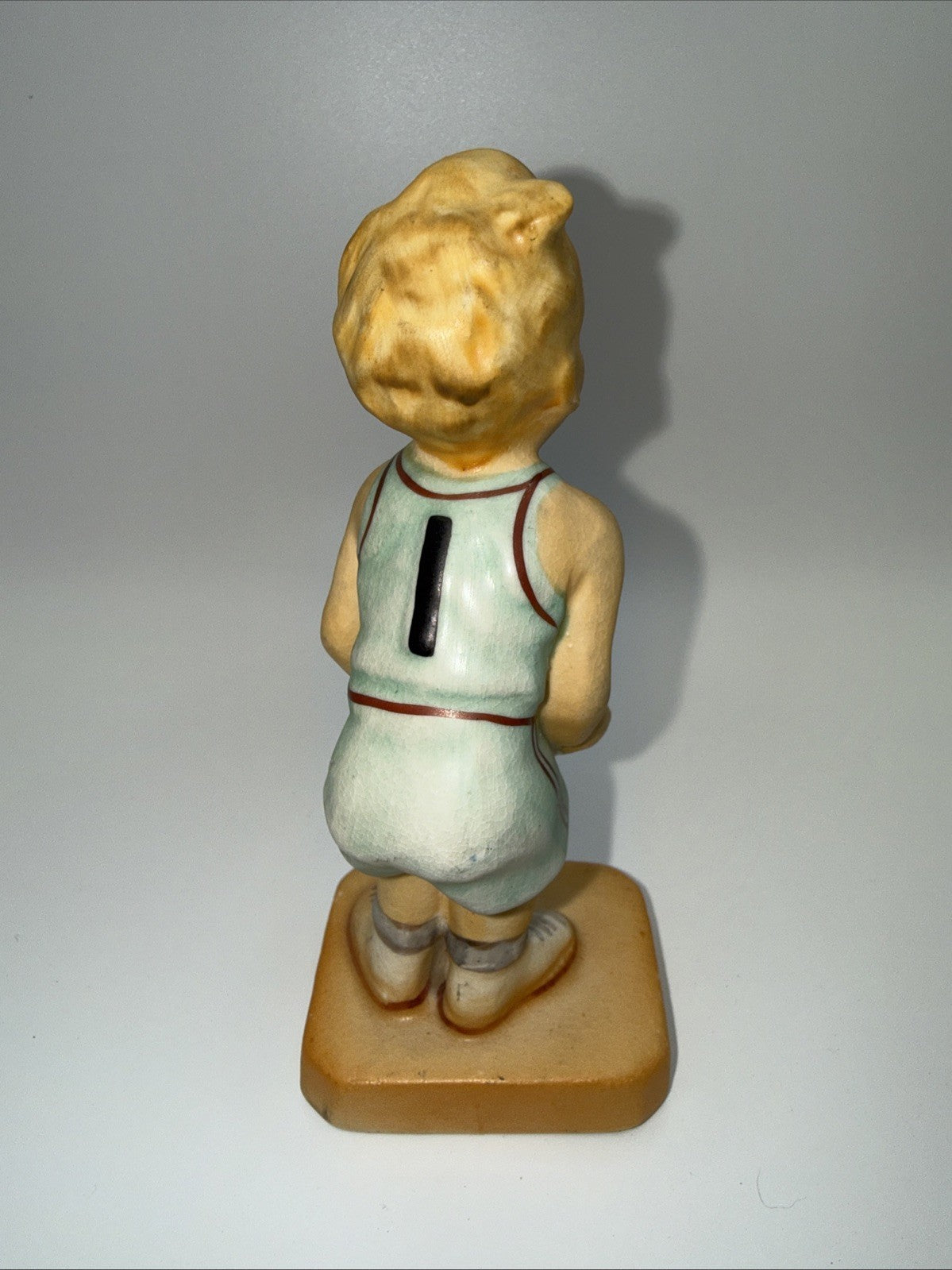 Vintage Japan Little Basketball Boy Shooting The Ball #1 Figurine 5.5" Tall