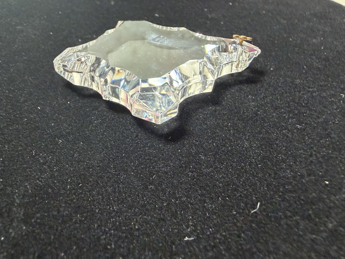 Vintage Cut Crystal Chandelier Prism Pendant Starburst Suncatcher Ornament 3 Inc