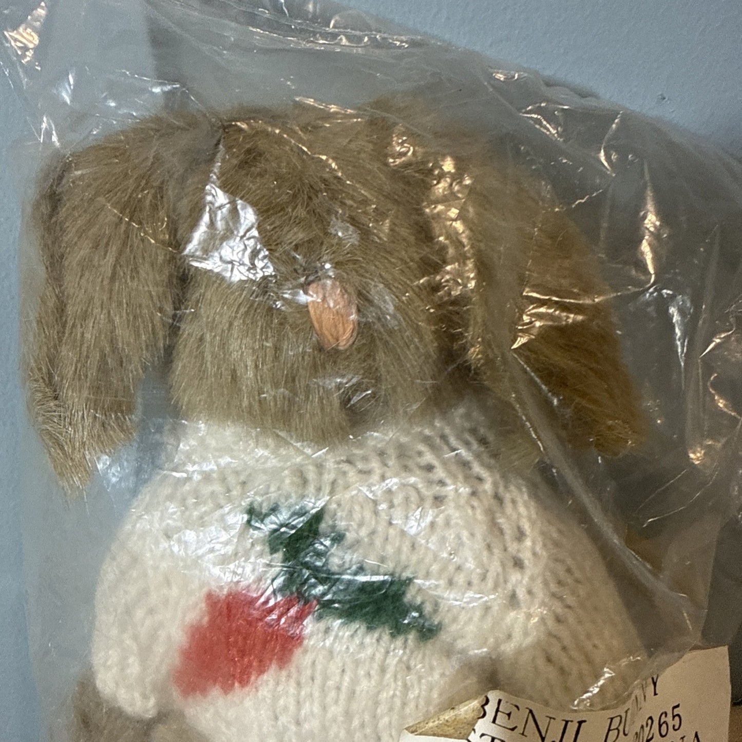 Vintage House Of Lloyd Benji Bunny Plush Carrot Sweater NIB 1996