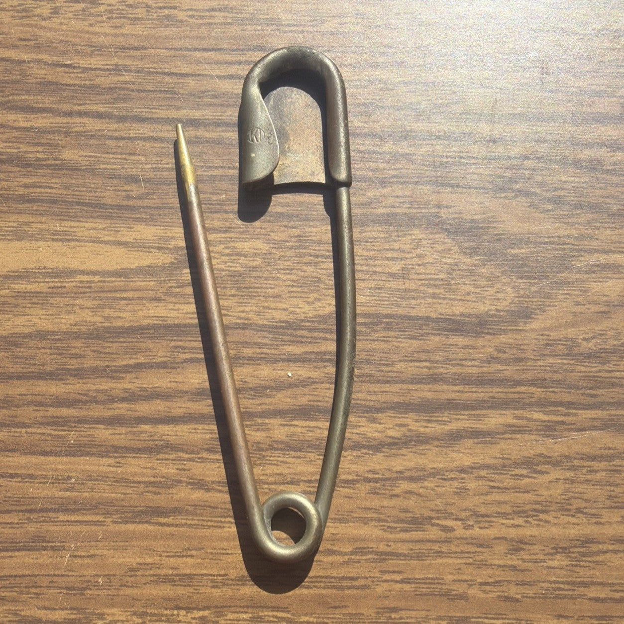 Vintage Oversize 5" Brass Safety Pin Scuba Military Utility Pin Large