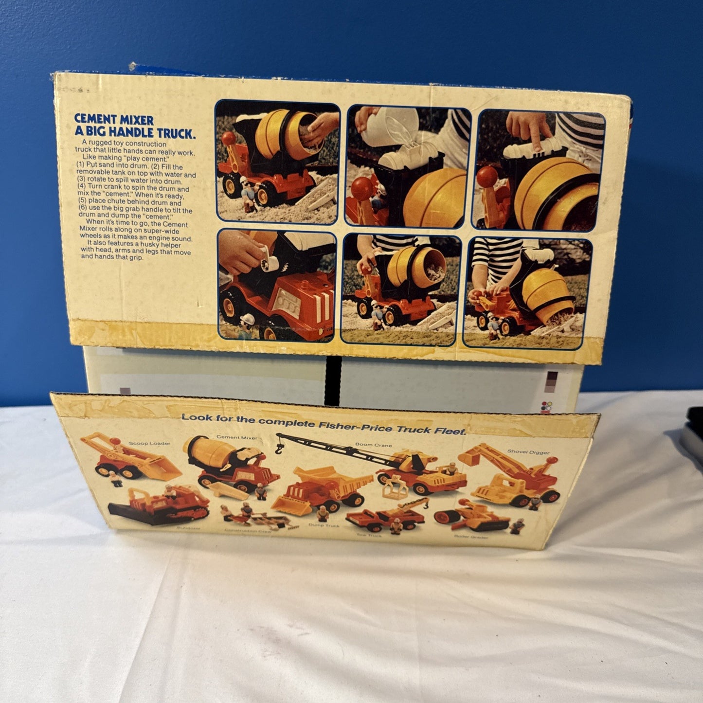 Vintage Fisher Price 315 Cement Mixer Dump Truck 1978 Original Box Toy