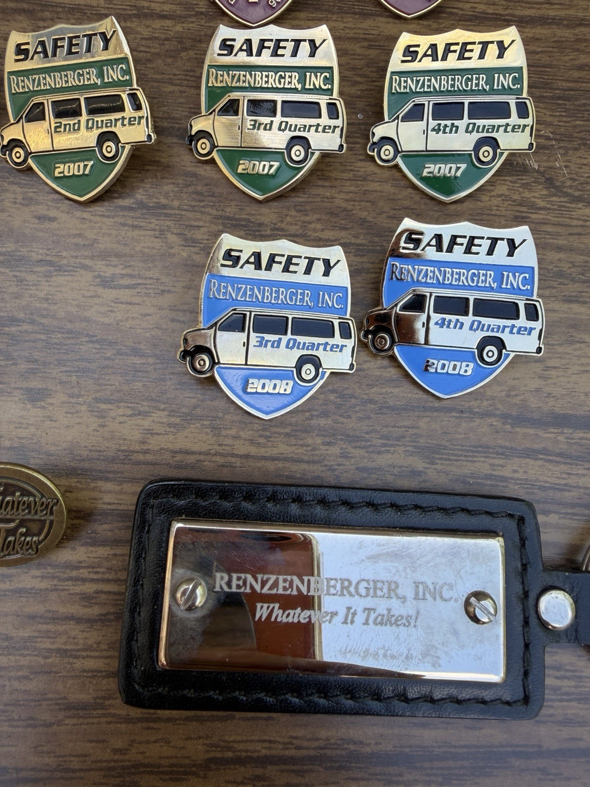 23 Vintage Collectible Renzenberger 2003-2005 Gold Tone Metal Pins, Keychain