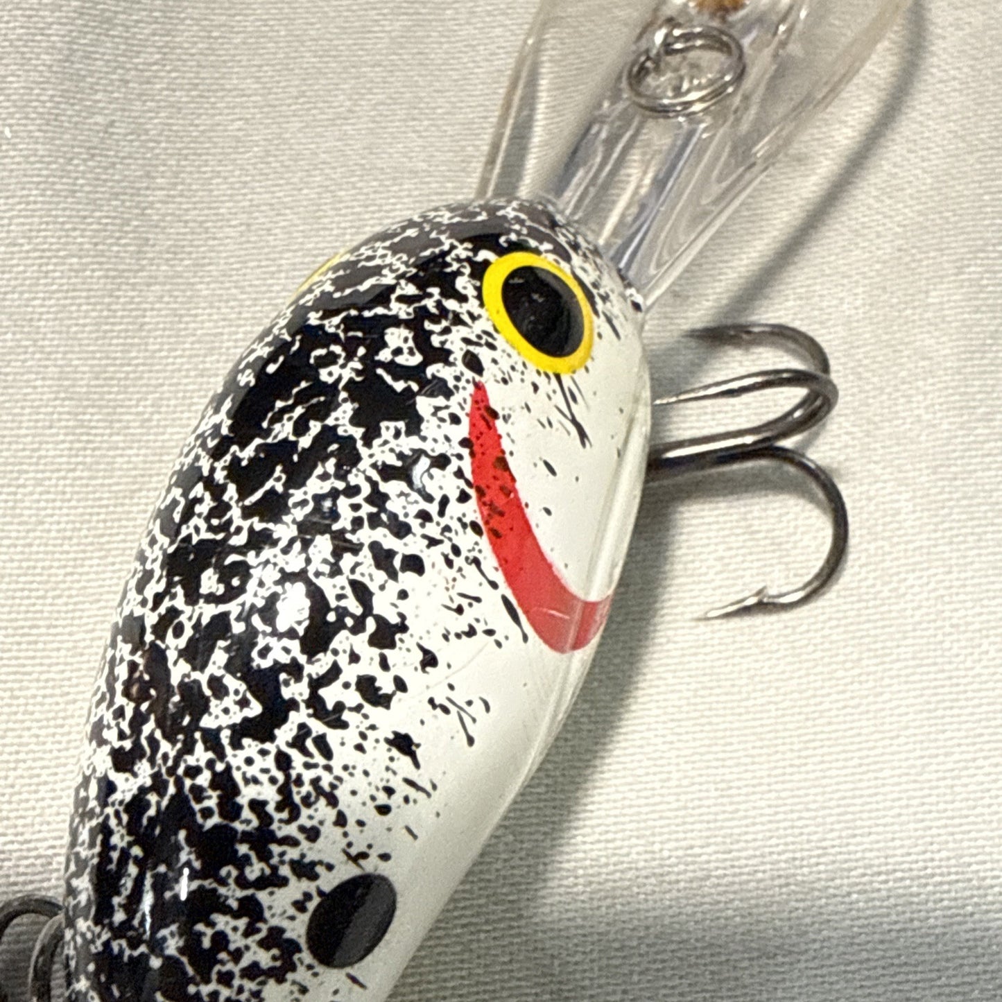 Lot of 2 Vintage Crankbait Fishing Lures Silver Shad Crawdad Bass