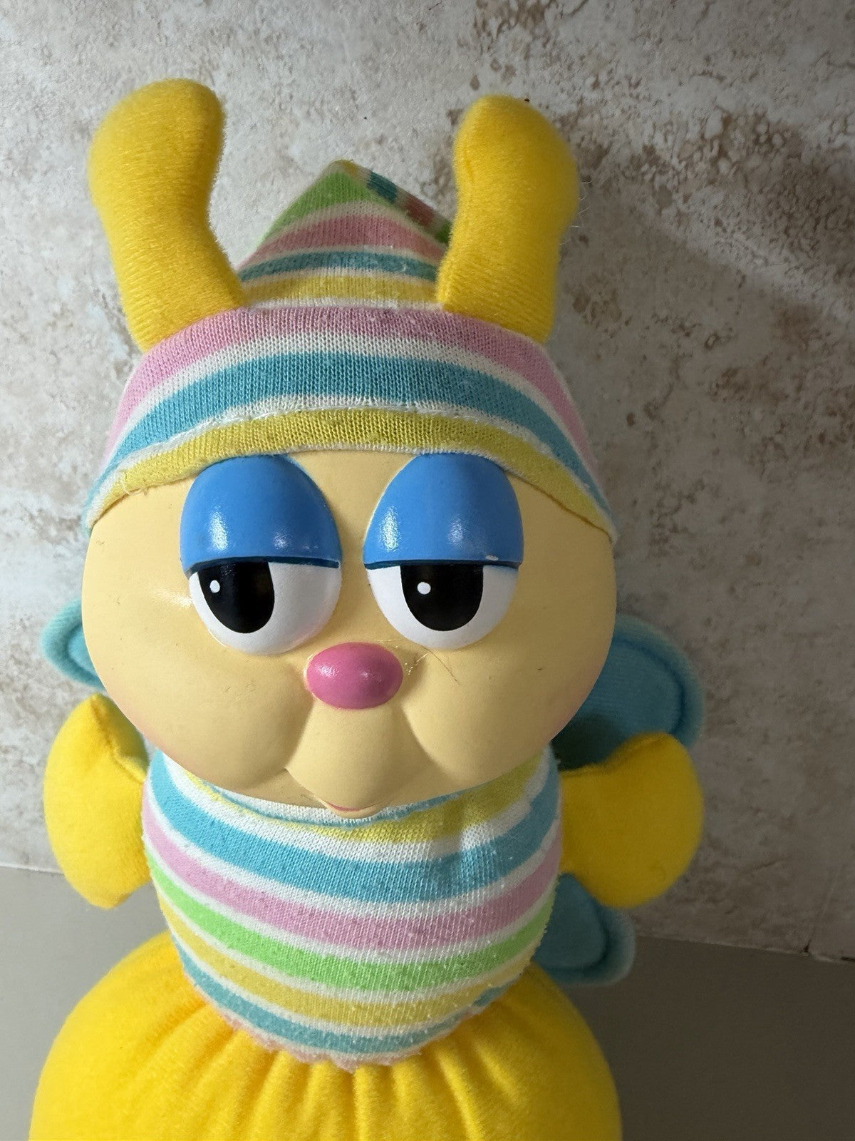 Vintage 1984 Hasbro Glo Friends GloBug Butterfly Plush Glow Worm Untested 10in