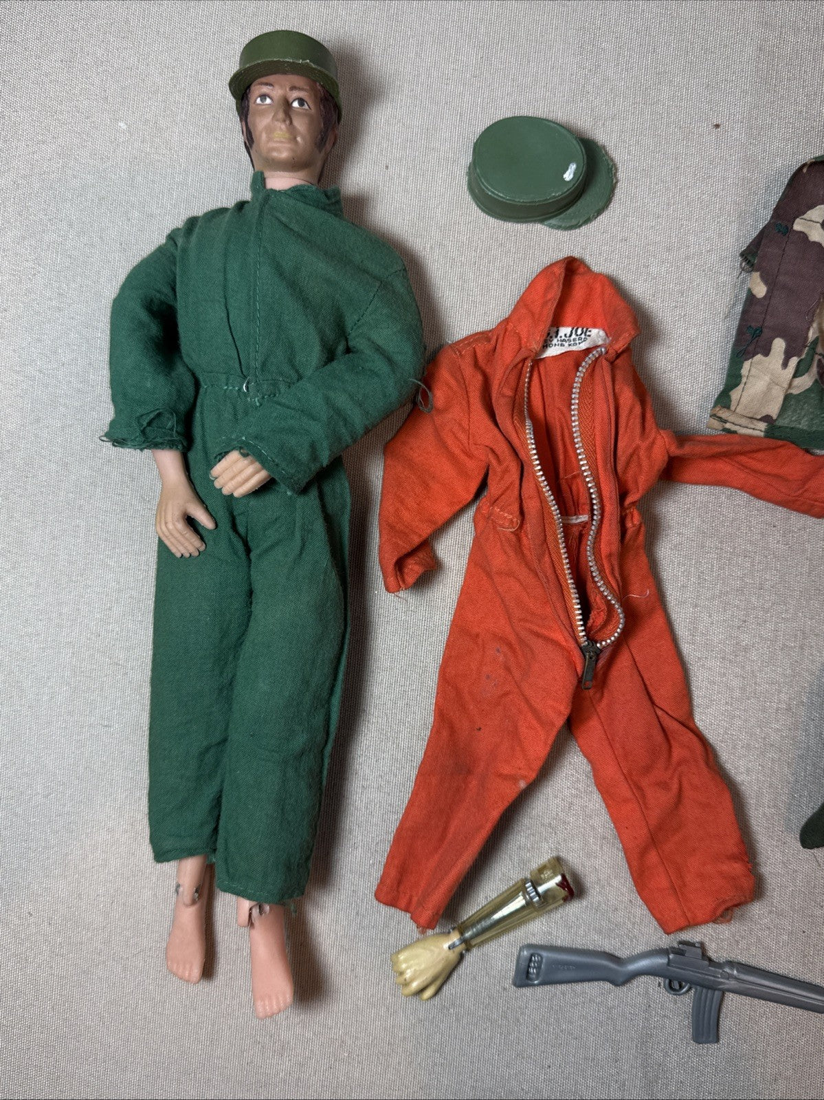 Vintage GI Joe with Accessories for 12" Figures  Clothes Shoes Atomic Man Arm