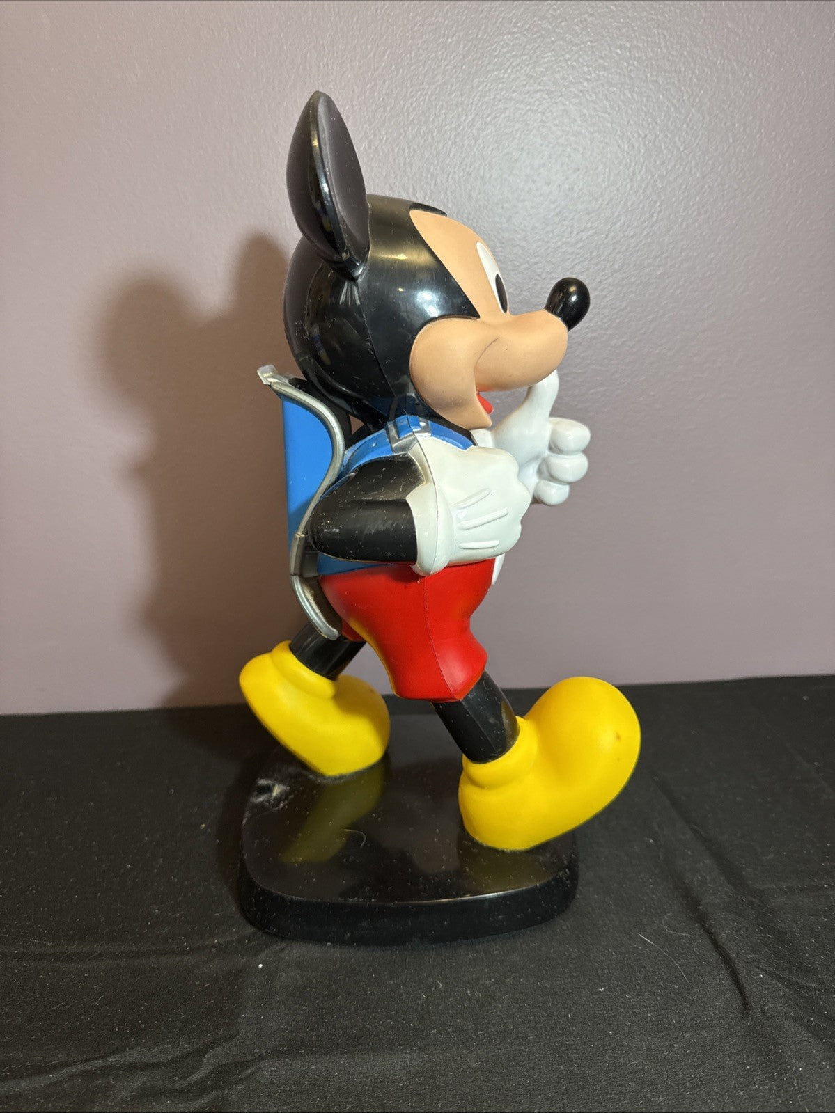 Vintage 1986 Tyco Mickey Mouse Telephone Blue Backpack 14 Inch No Phone