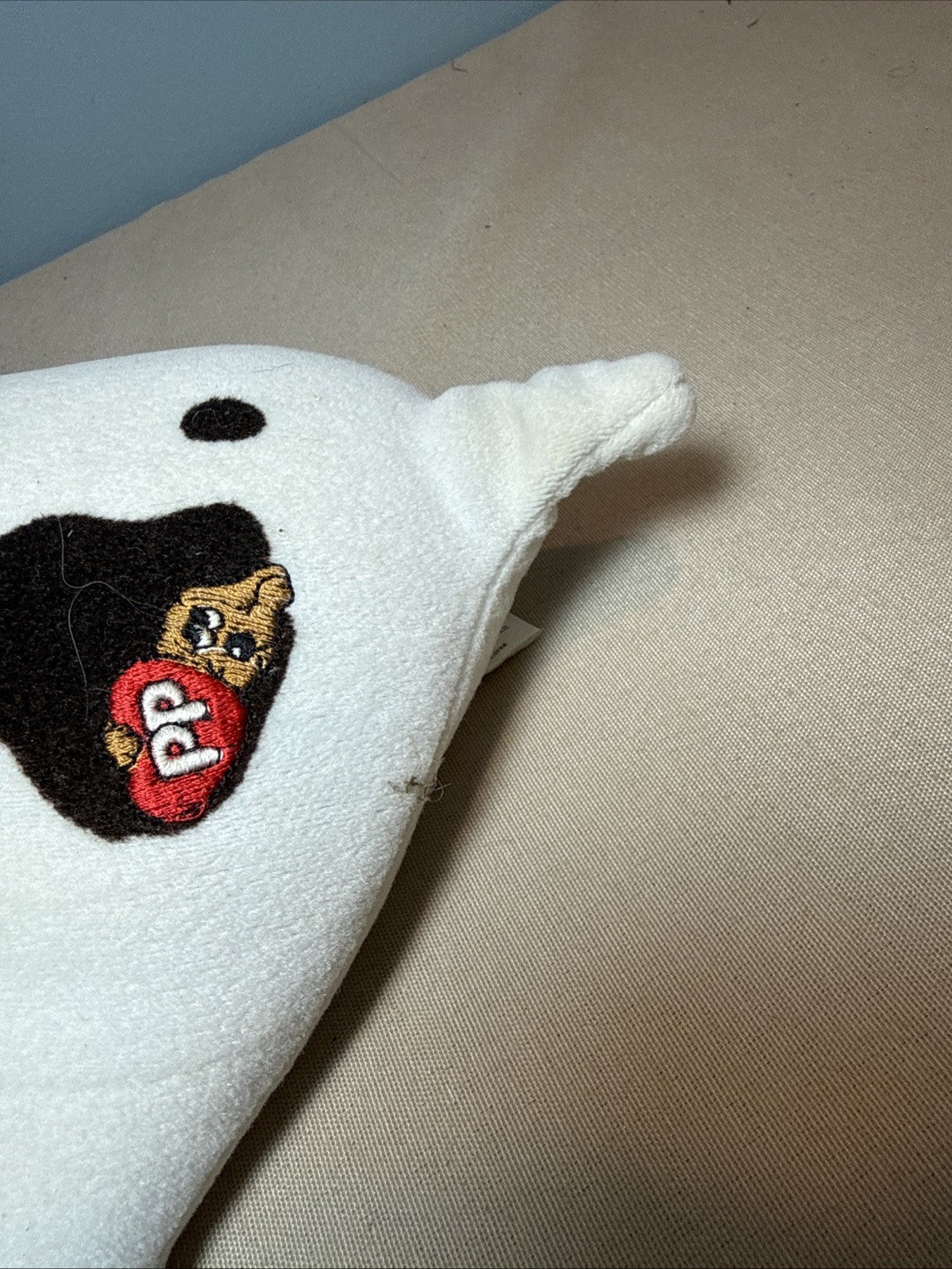 Vintage 1985 Tonka Pound Puppies White Brown 17 Inch Plush Stuffed Dog Toy Puppy