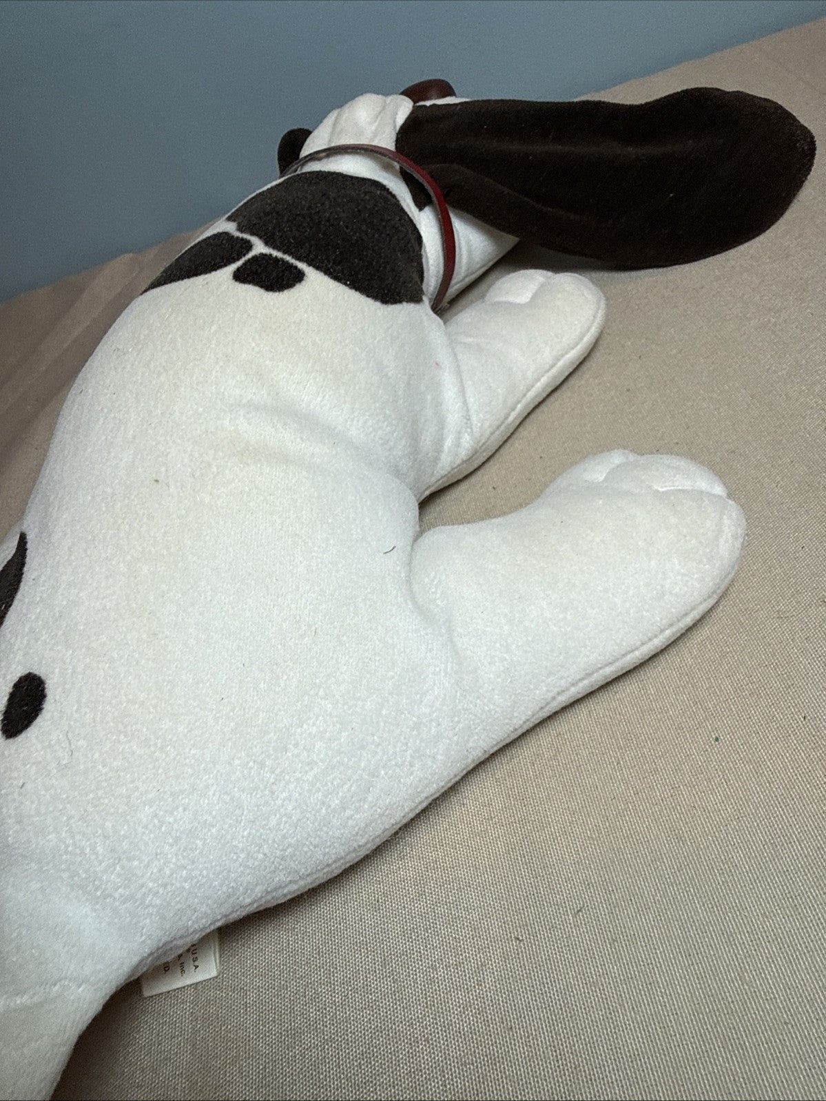 Vintage 1985 Tonka Pound Puppies White Brown 17 Inch Plush Stuffed Dog Toy Puppy