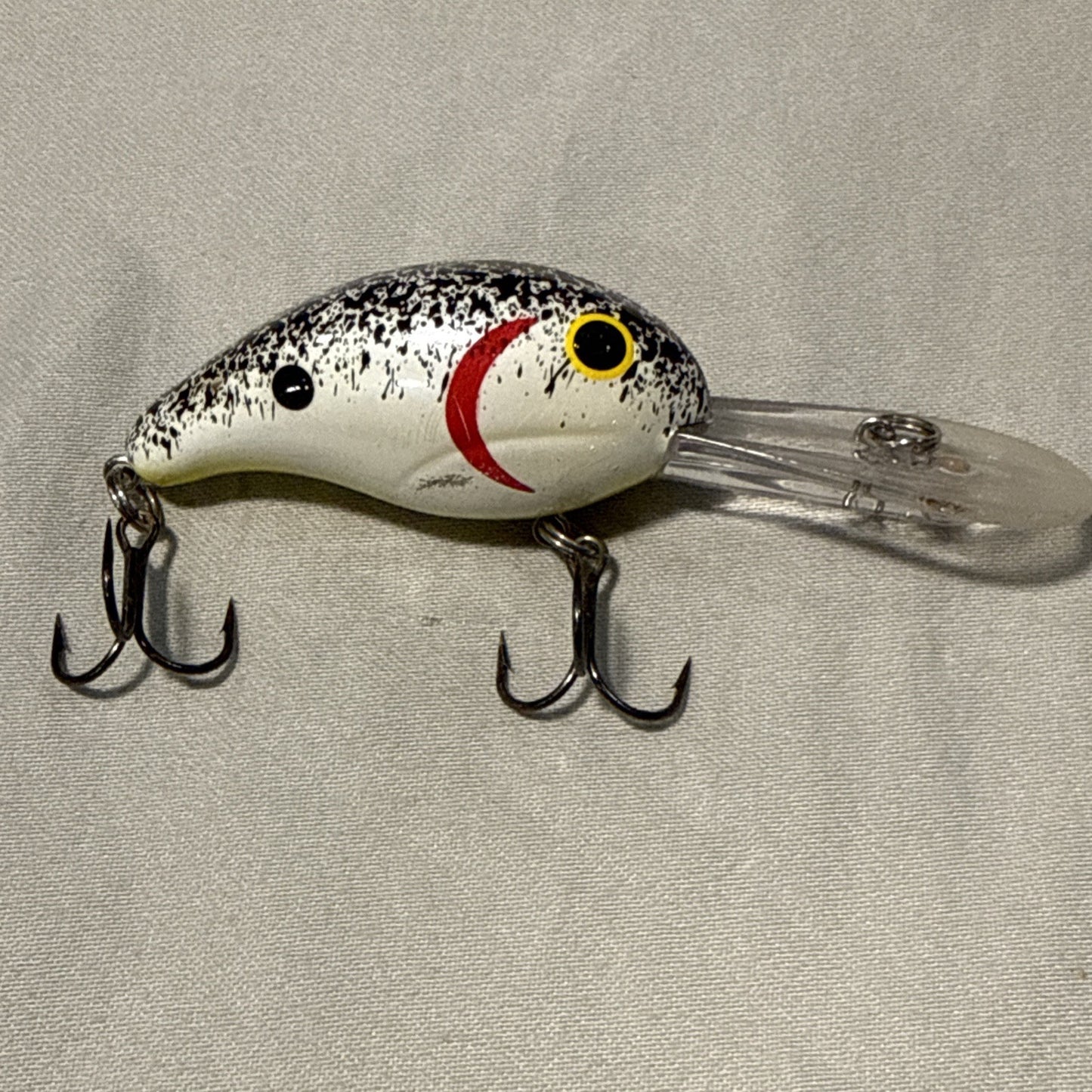 Lot of 2 Vintage Crankbait Fishing Lures Silver Shad Crawdad Bass