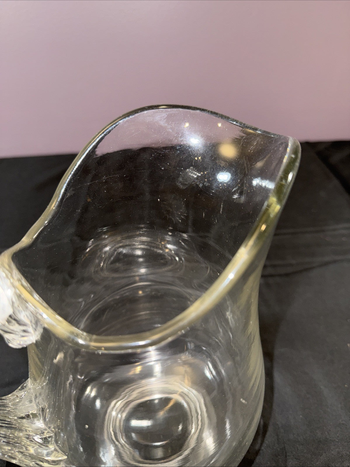 Vintage Imperial Glass Candlewick Clear 16 oz Pitcher 9.5" Tall