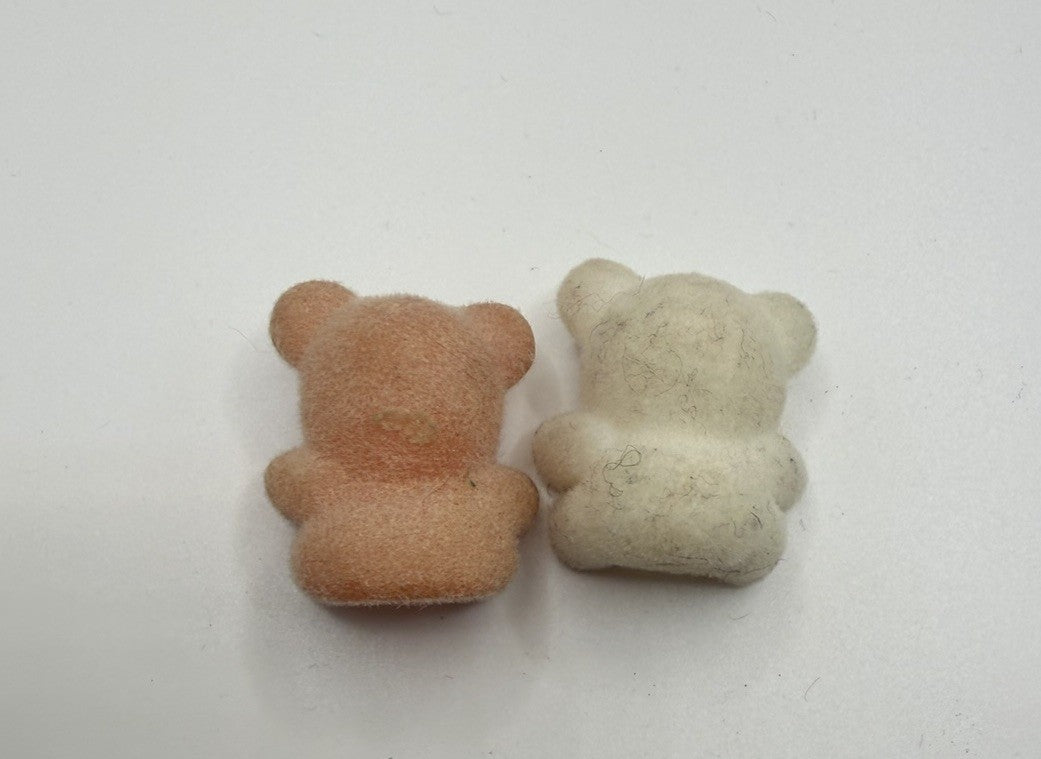 Vintage Teddy N Me Flocked Miniature Teddy Bears Figurines Collectible Toy Lot
