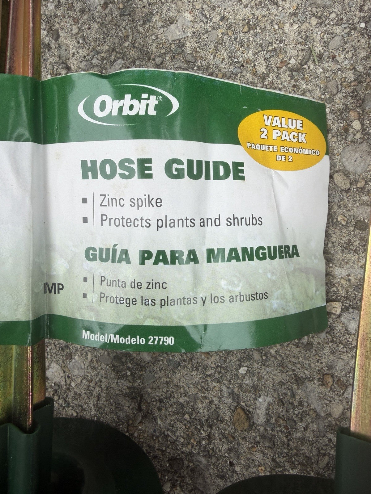 Orbit Garden Hose Guide 4 Pack 27790 Zinc Spike Plant Protector Lot 2 Packs New