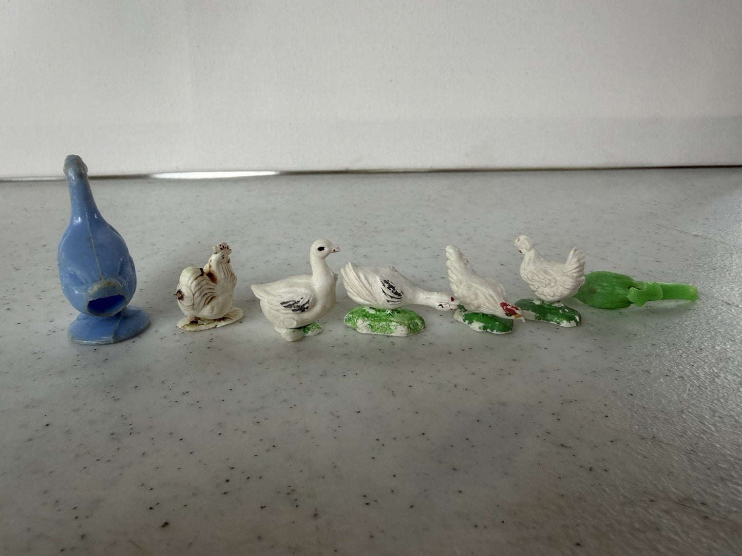 Vintage Miniature Resin Farm Animal Figure Lot Ducks Chickens Birds