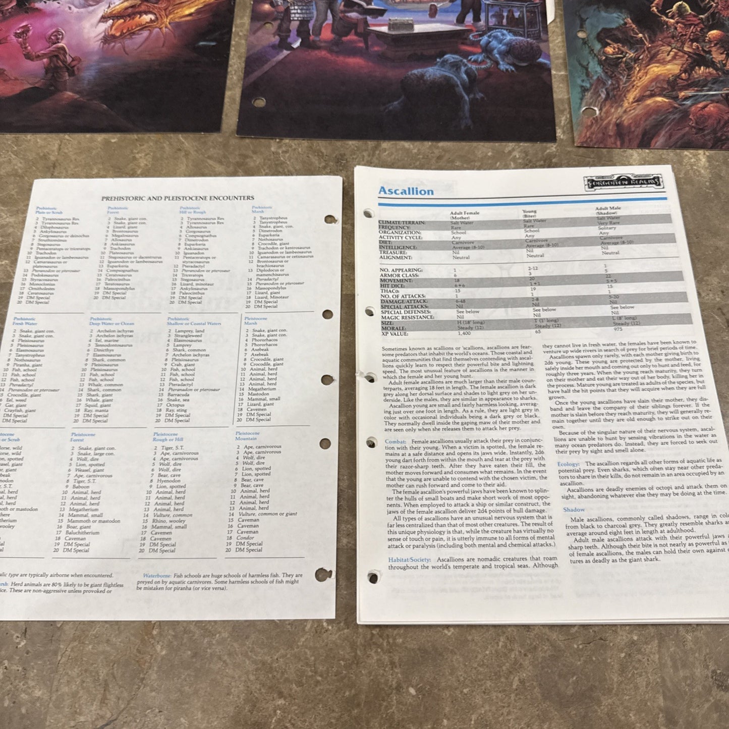 AD&D 2nd Edition Monstrous Compendium Vol 3 Forgotten Realms Bundle with Extras