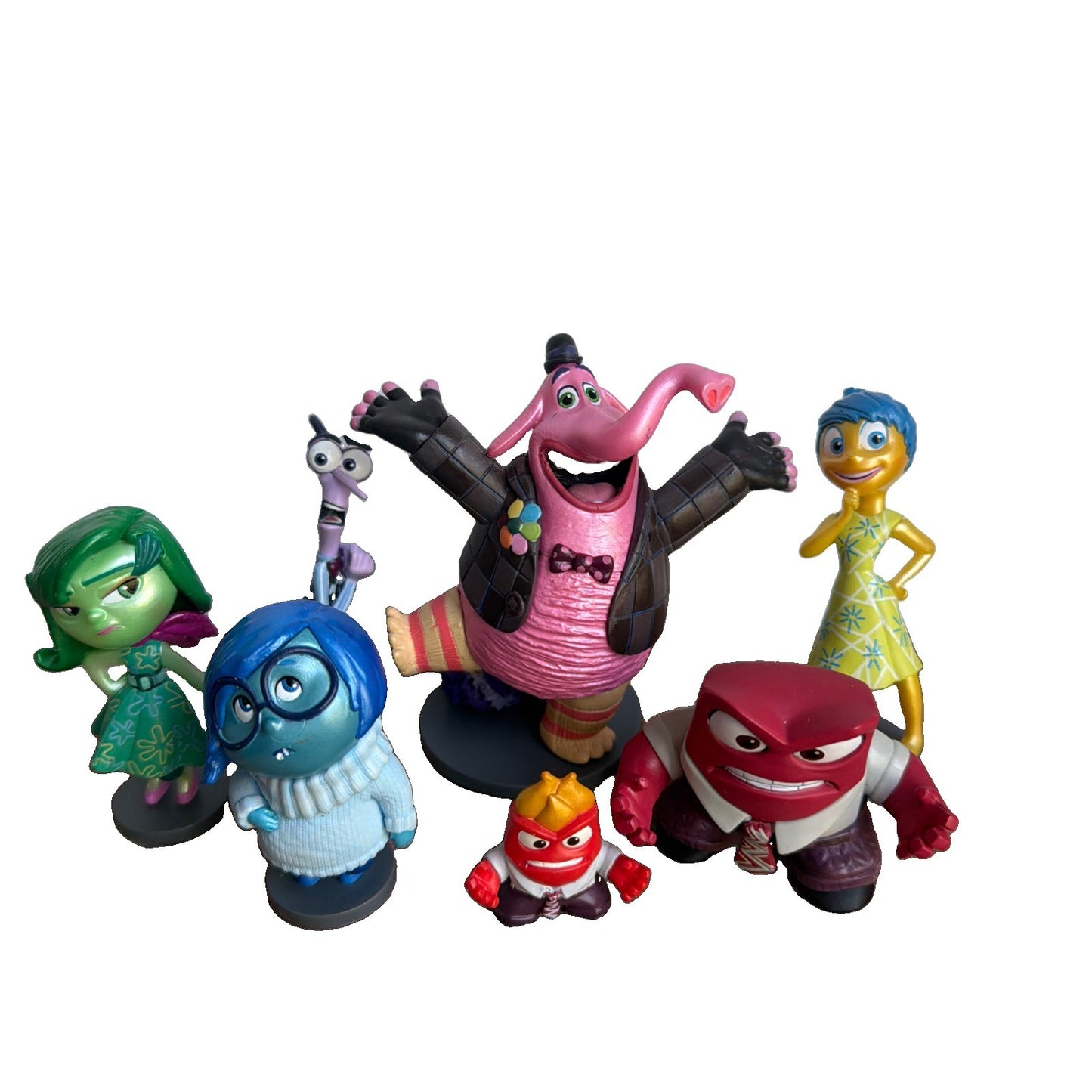 Disney Store Inside Out Figurine Playset Lot of 7 Joy Sadness Bing Bong