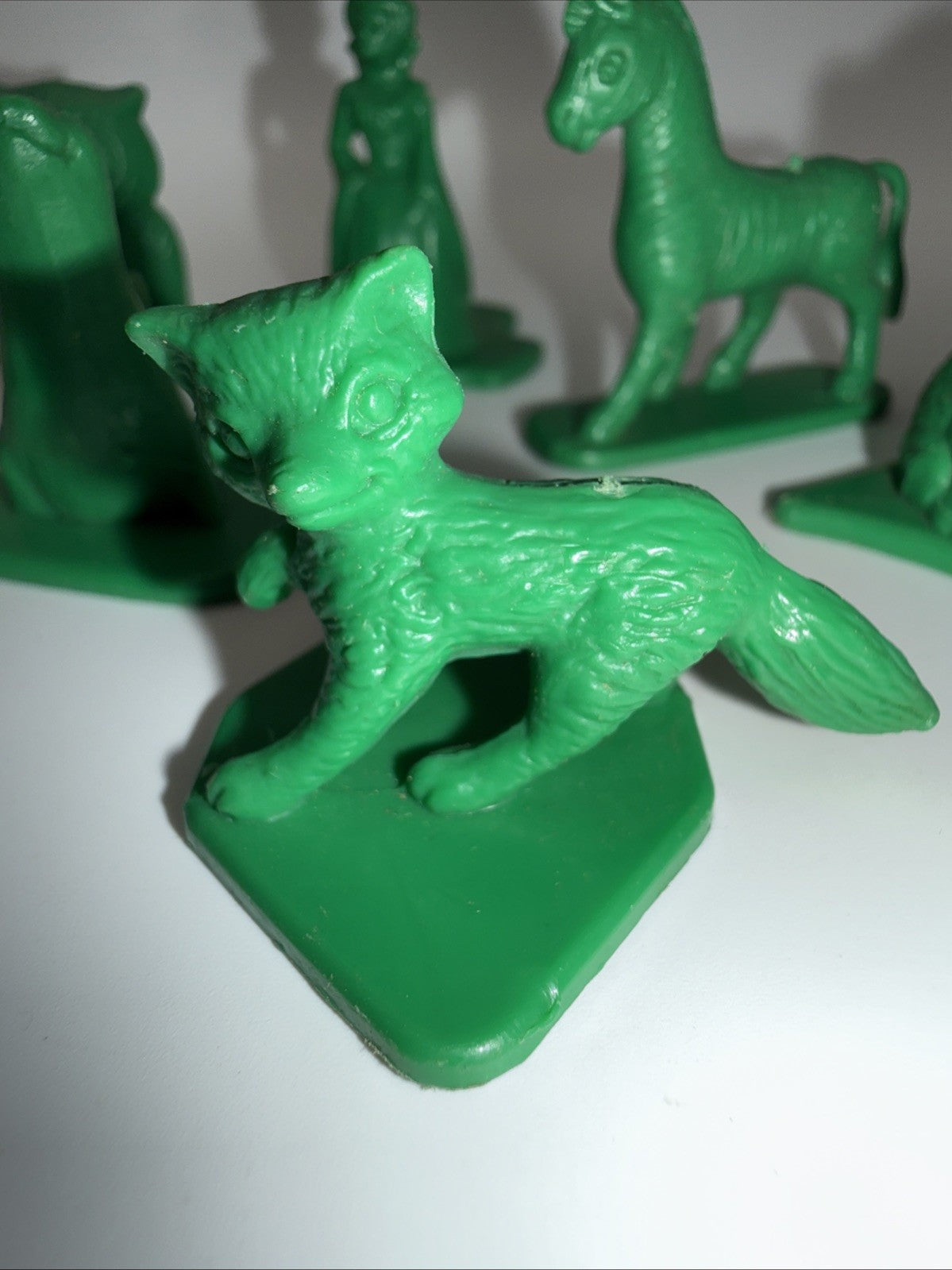 Vintage Tupperware Busy Blocks Figures Green 1970s Toy Lot 9pc