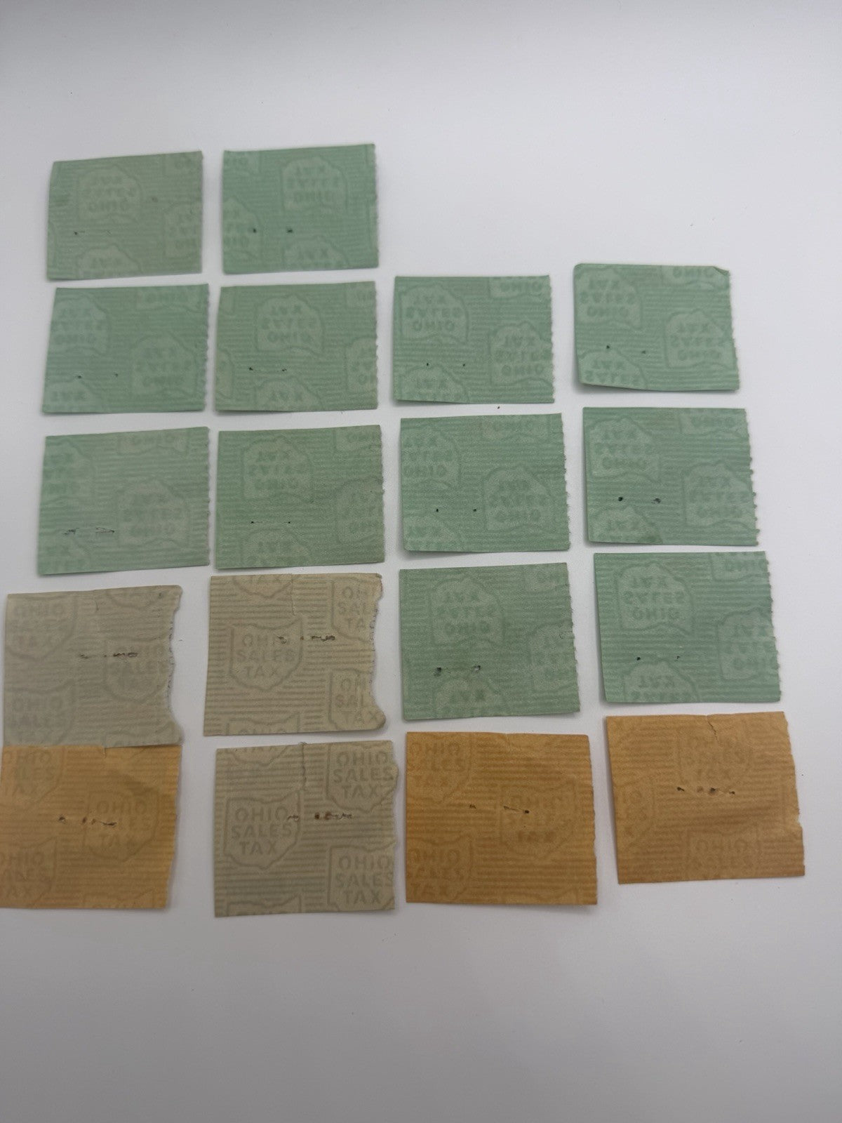 Vintage Ohio Prepaid Sales Tax Stamps Lot 18 Revenue Receipt Ephemera Paper Lot