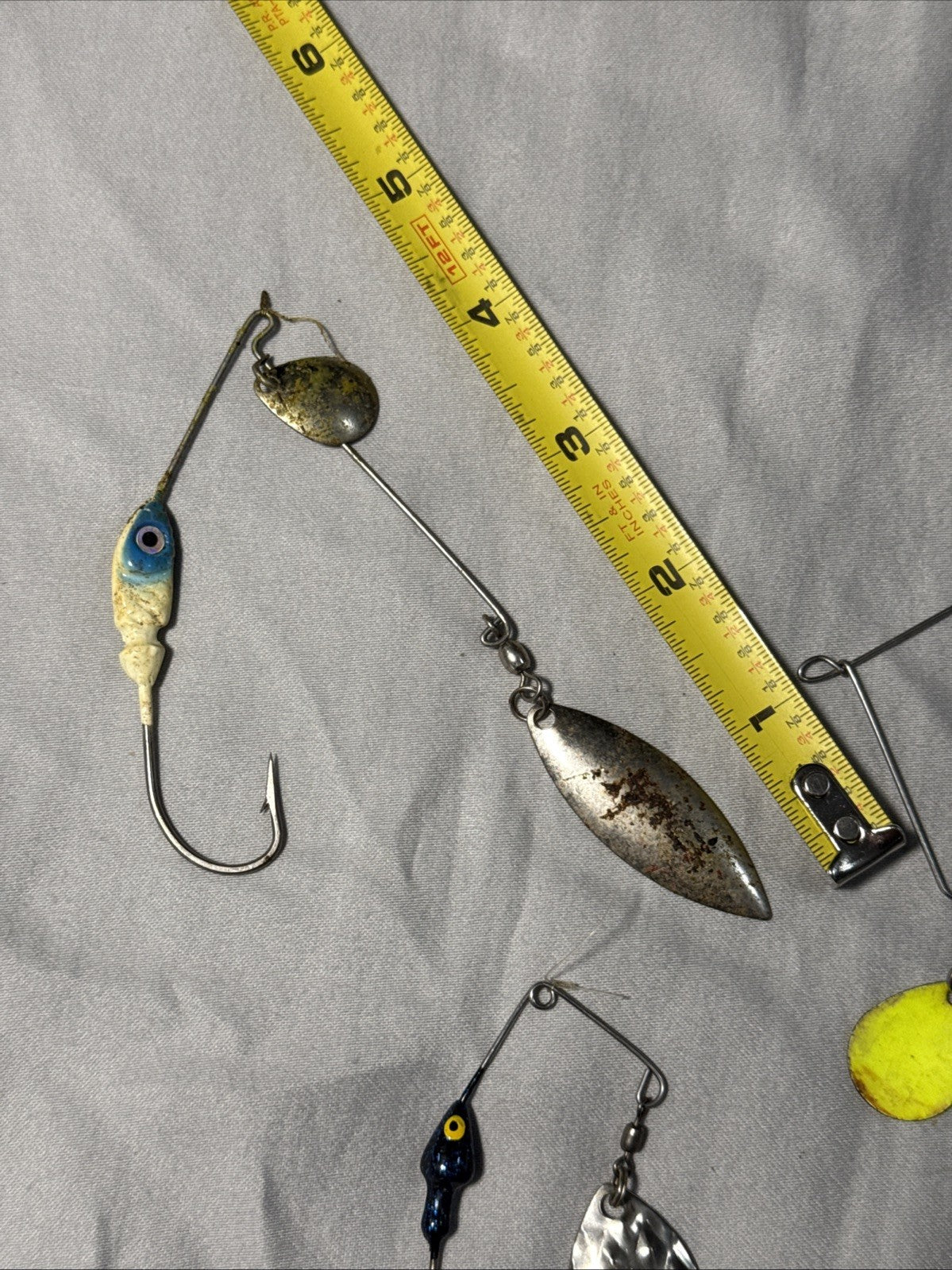 Fishing Spoon Lures and Dry Flies Lot Spinning Bait With Case