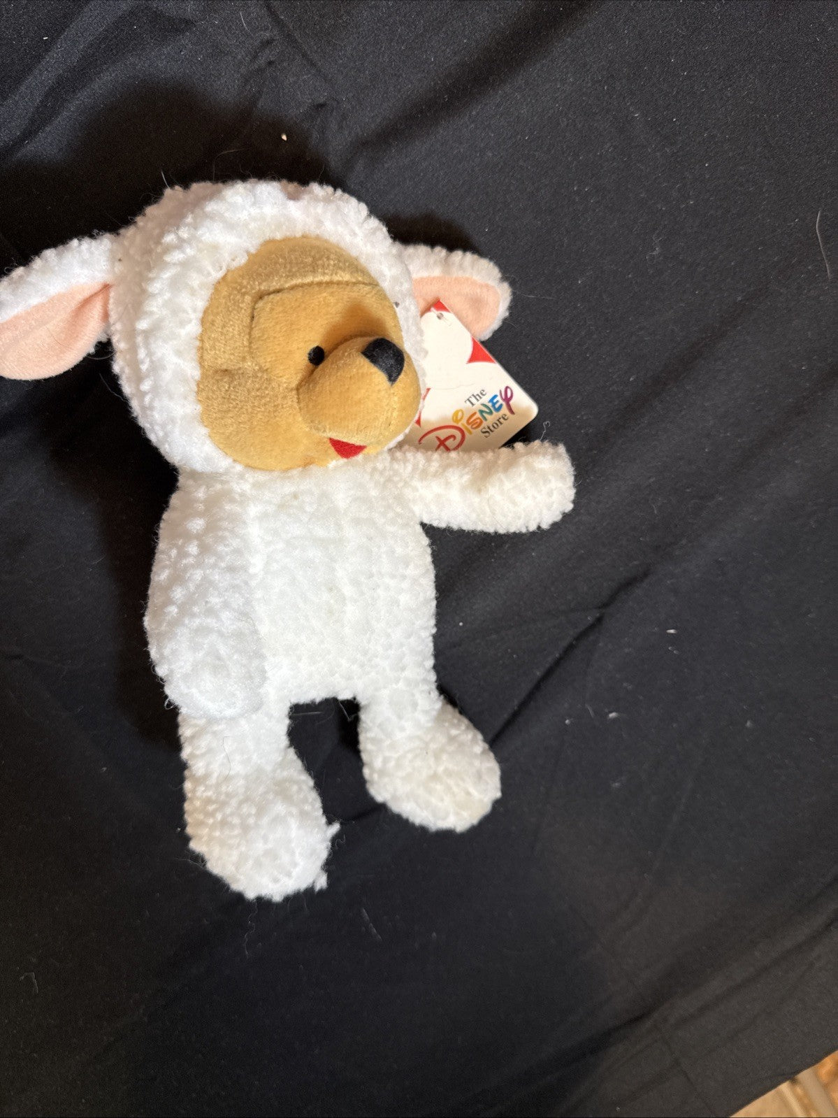 Disney Store 8” Easter Winnie The Pooh Stuffed Bean Bag Lamb Bunny Plush Set
