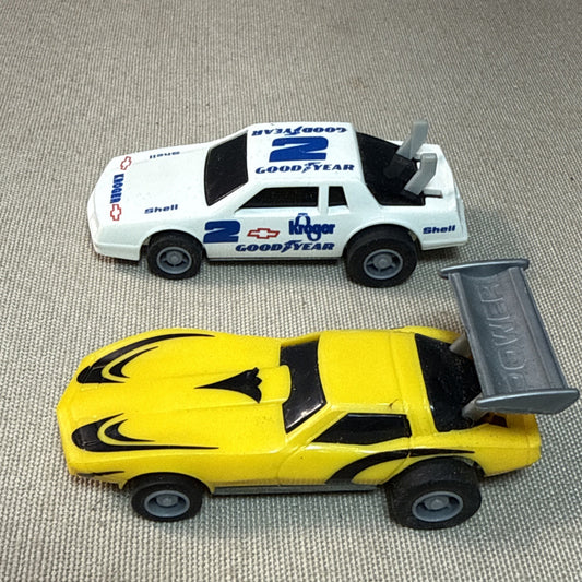 Vintage 1986 Hot Wheels Power Command Stingray & Chevy Stocker Cars Pair