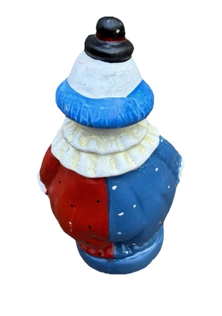 Vintage Chalkware Clown Figurine Hand Painted Plaster Carnival Prize Circus