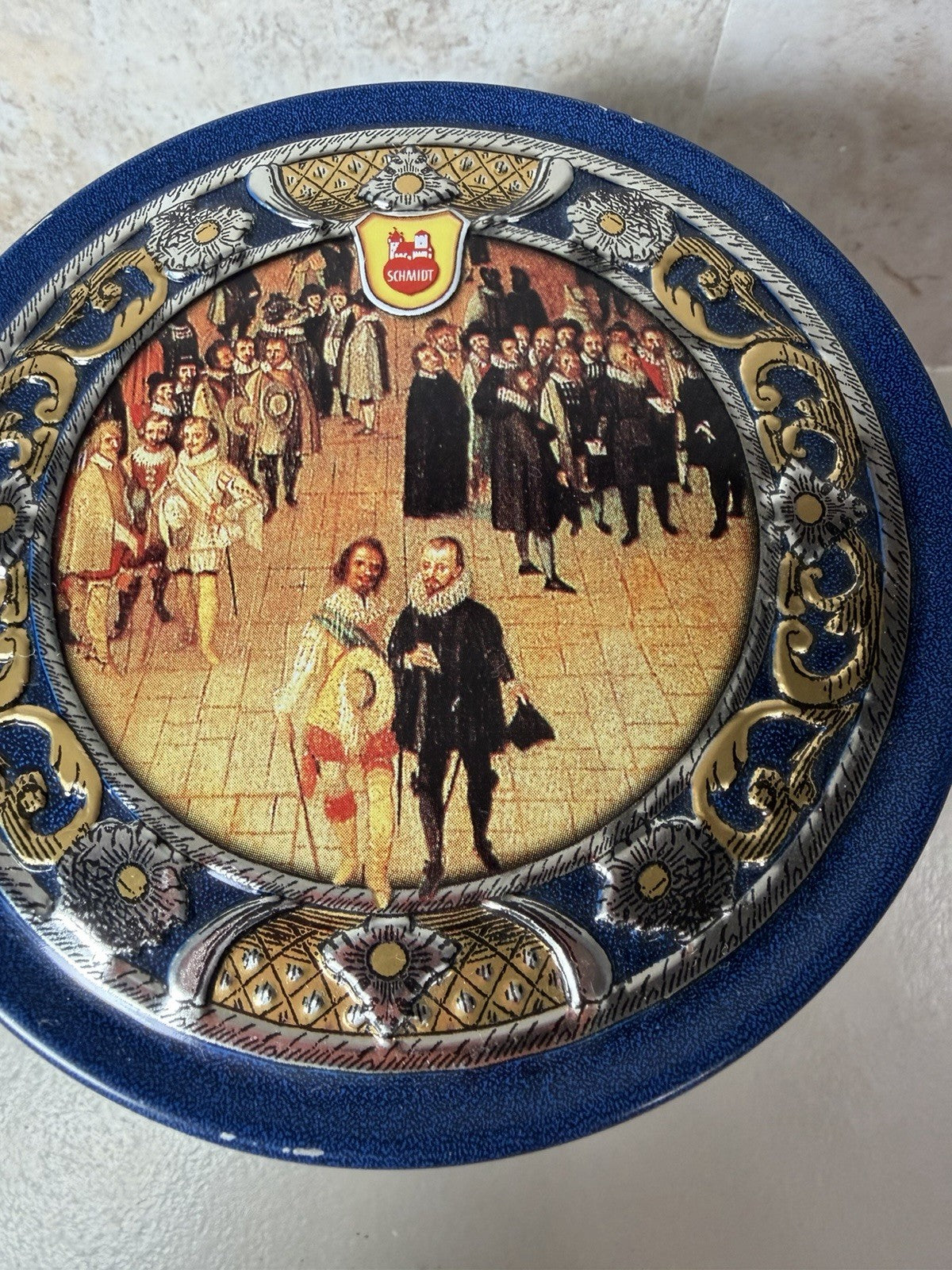 Vintage Lebkuchen Schmidt Nurnberg Germany Embossed Collectible Cookie Tin Box