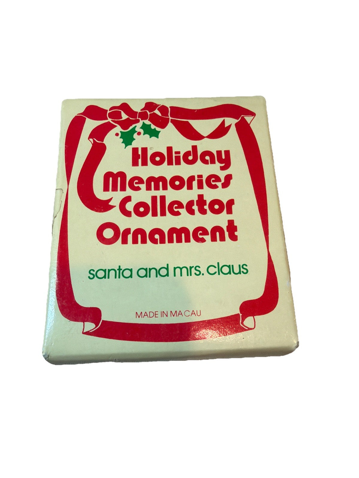 Holiday Memories Santa Mrs Claus Ornament New In Package Vintage