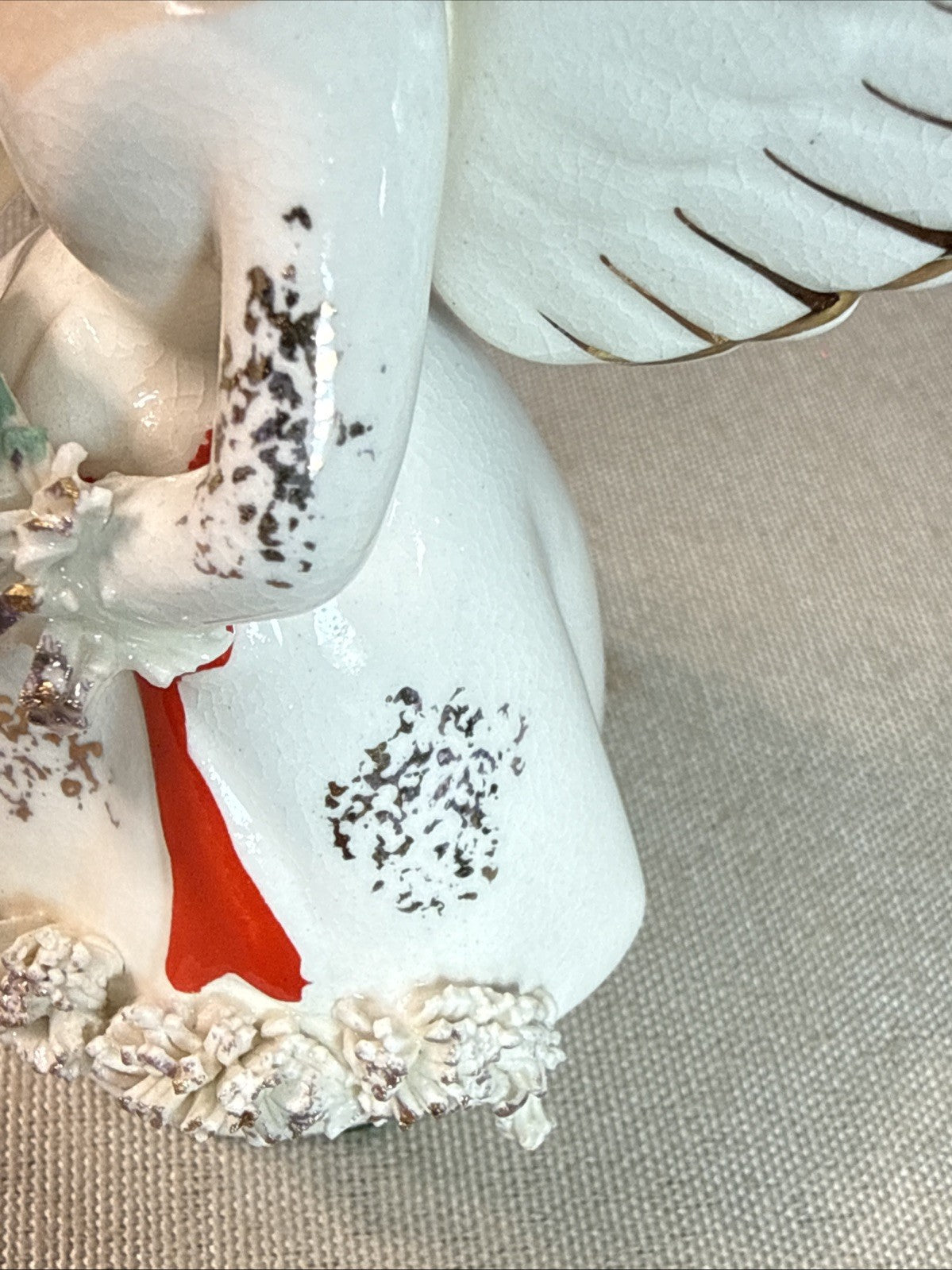 Vintage December Birthday Angel Girl Figurine Japan MB Daniels Highmount 4.5"
