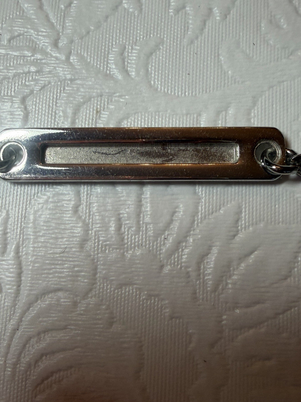 Lauren Ralph Lauren Silver Tone Chain Coat Hanger Replacement Label Tag Metal
