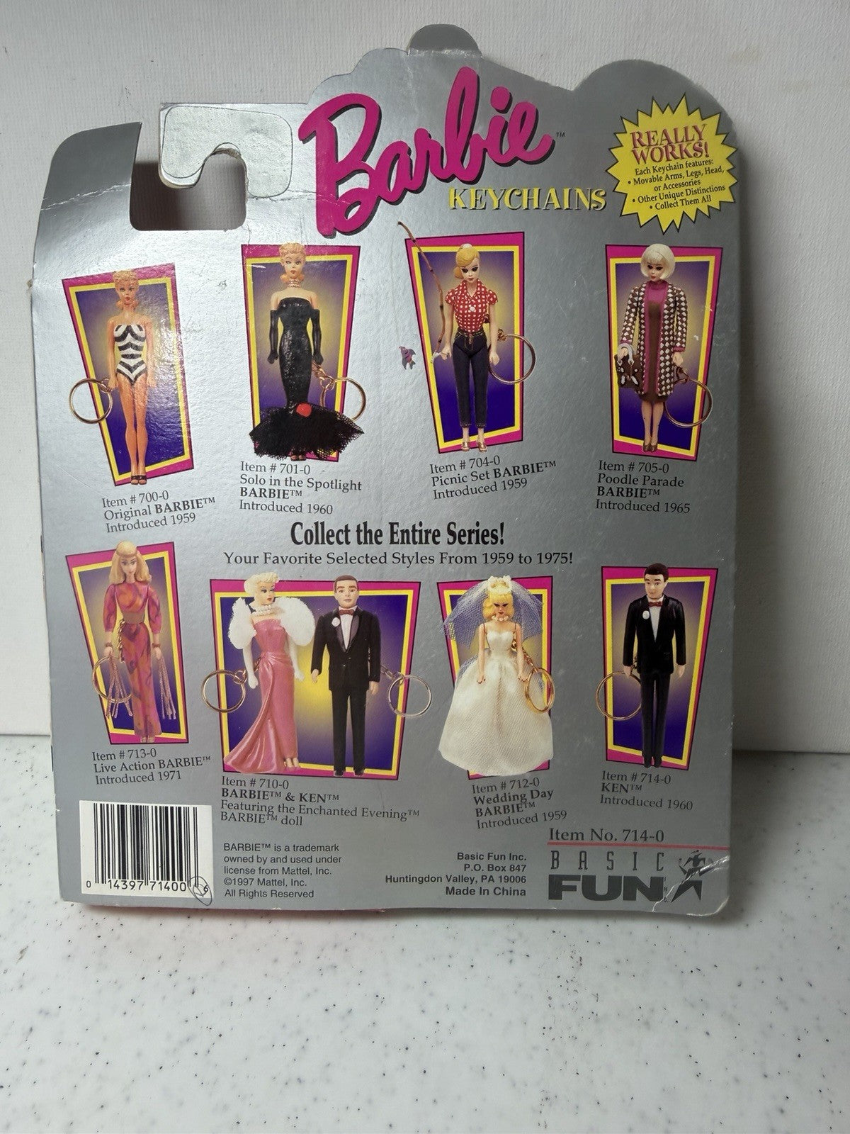Vintage 1995 Barbie Ken Enchanted Evening Tuxedo Keychain Lot of 3