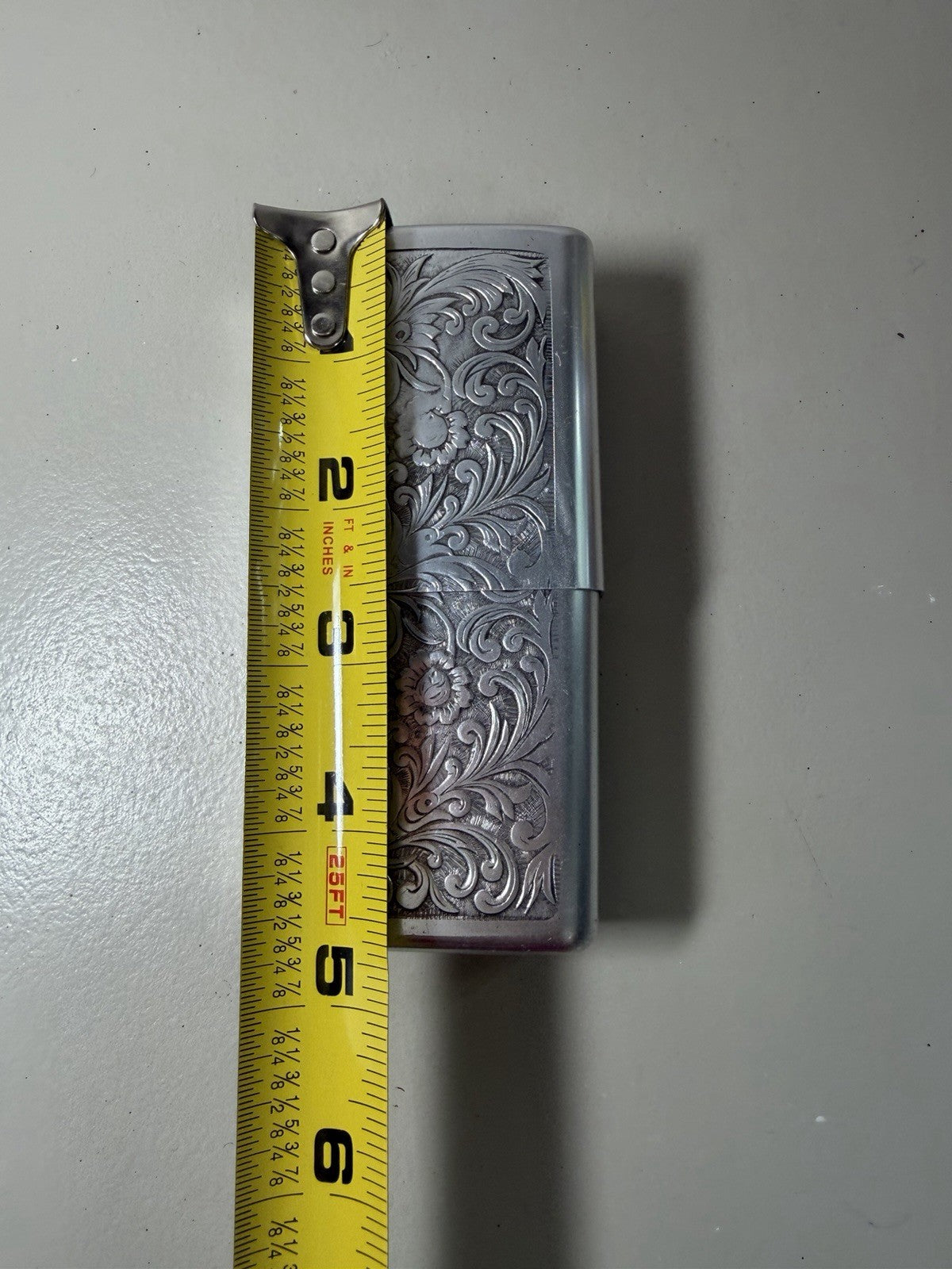 Vintage Park Industries Aluminum Cigarette Pack Holder Case Floral Embossed