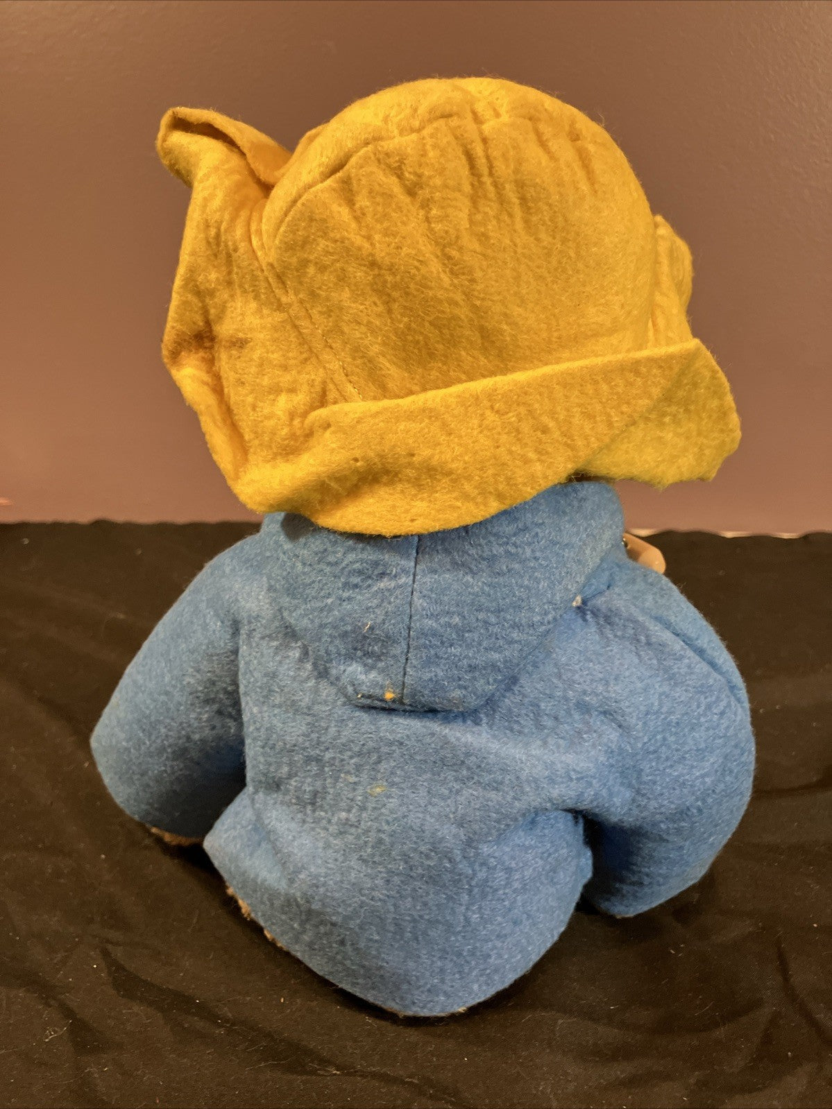 Vintage Paddington Bear Plush Eden Toys 13 Inch Blue Coat Yellow Hat 1975