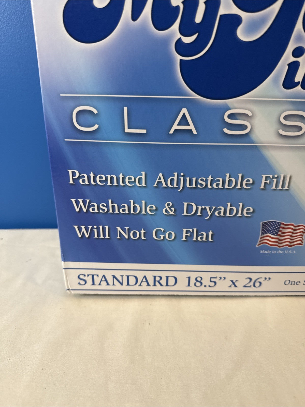 MyPillow Classic Bed Pillow White Adjustable Fill Washable Dryable 18.5x26 New