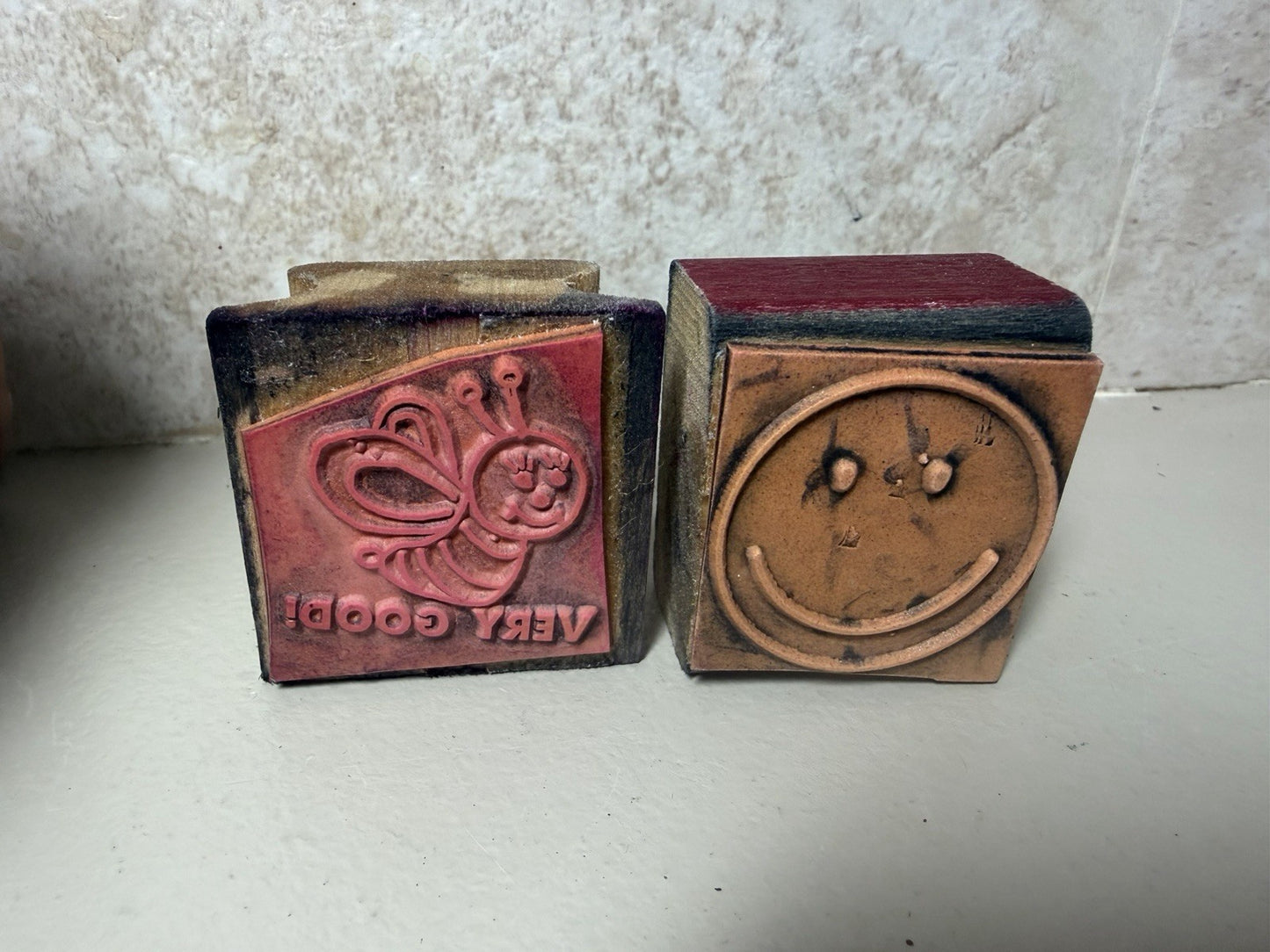 Vintage Rubber Stamp Lot Marvel Comics Disney Mickey Smurfs Friends Craft 30pc