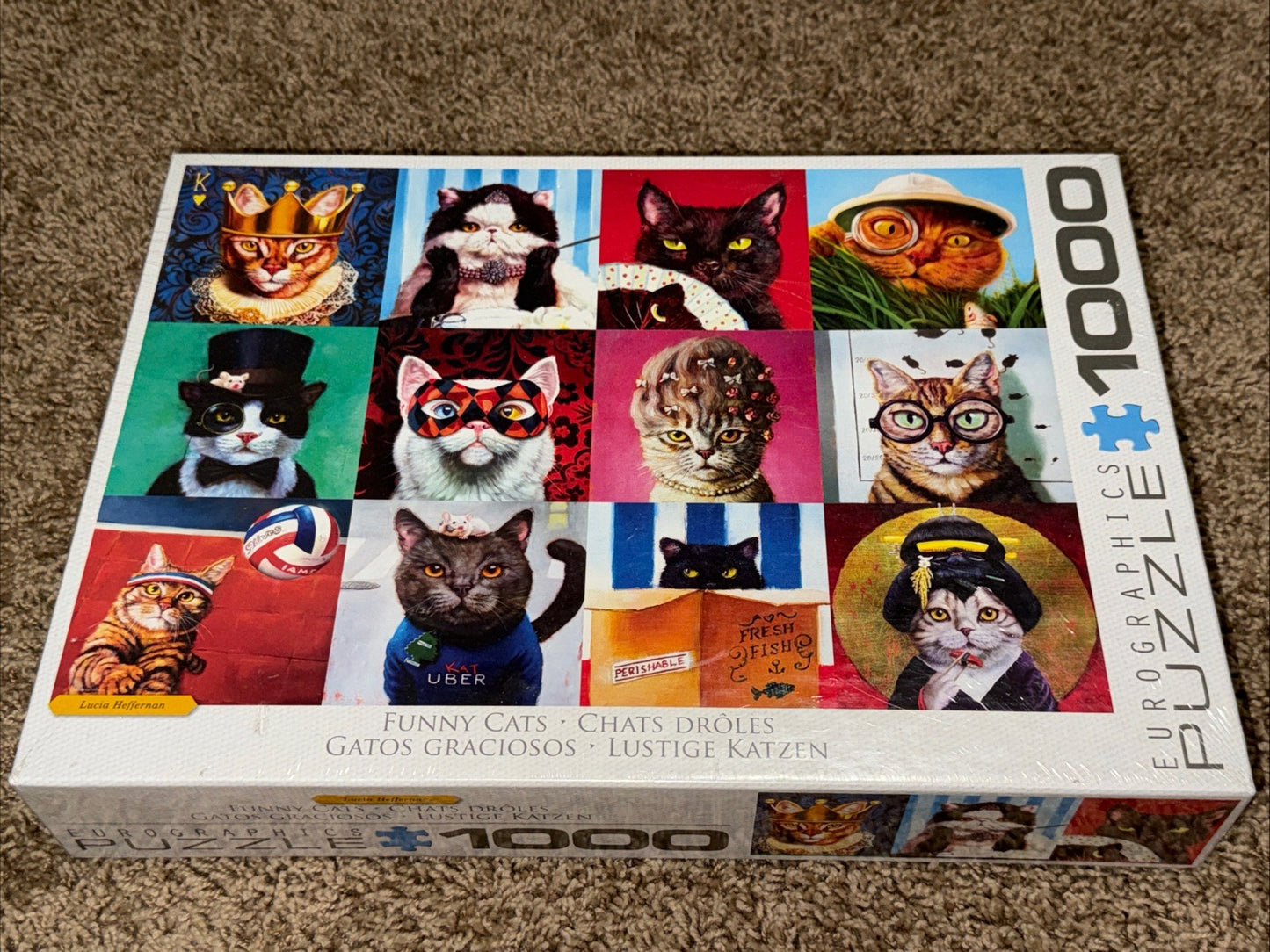 Eurographics Jigsaw Puzzle 'Funny Cats' 1000 piece New & Sealed