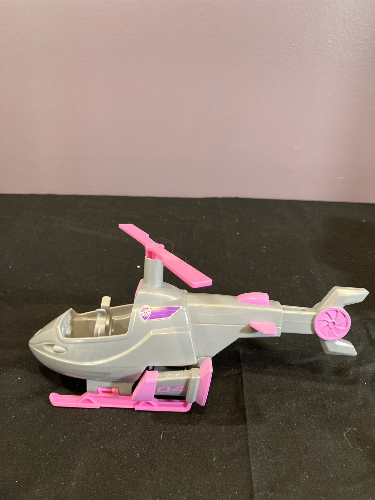 Paw Patrol Skye Helicopter Toy Deluxe Vehicle Pink Grey Spin Master