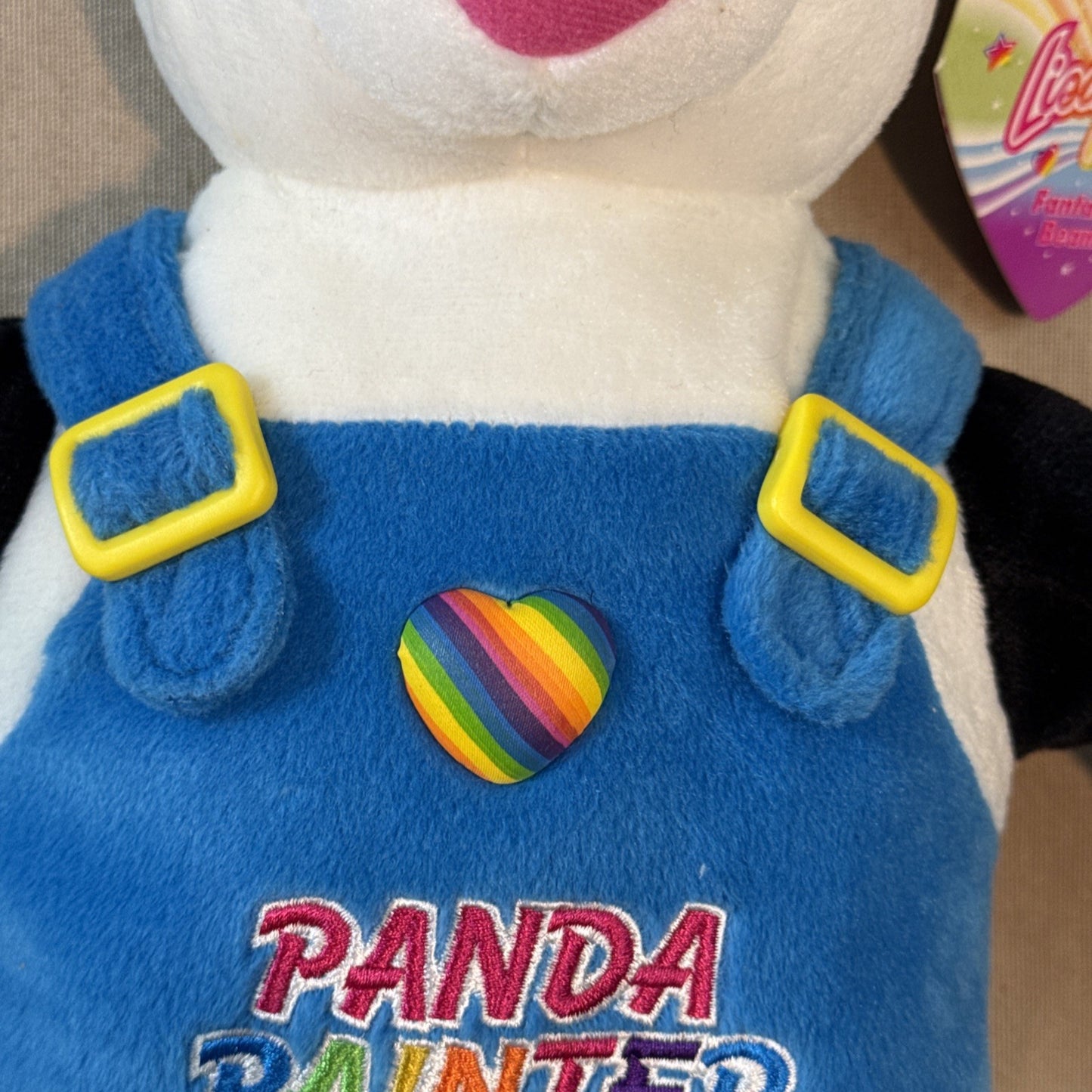 Vintage Lisa Frank Panda Painter Plush 17 Inch Stuffins 1998 Rare