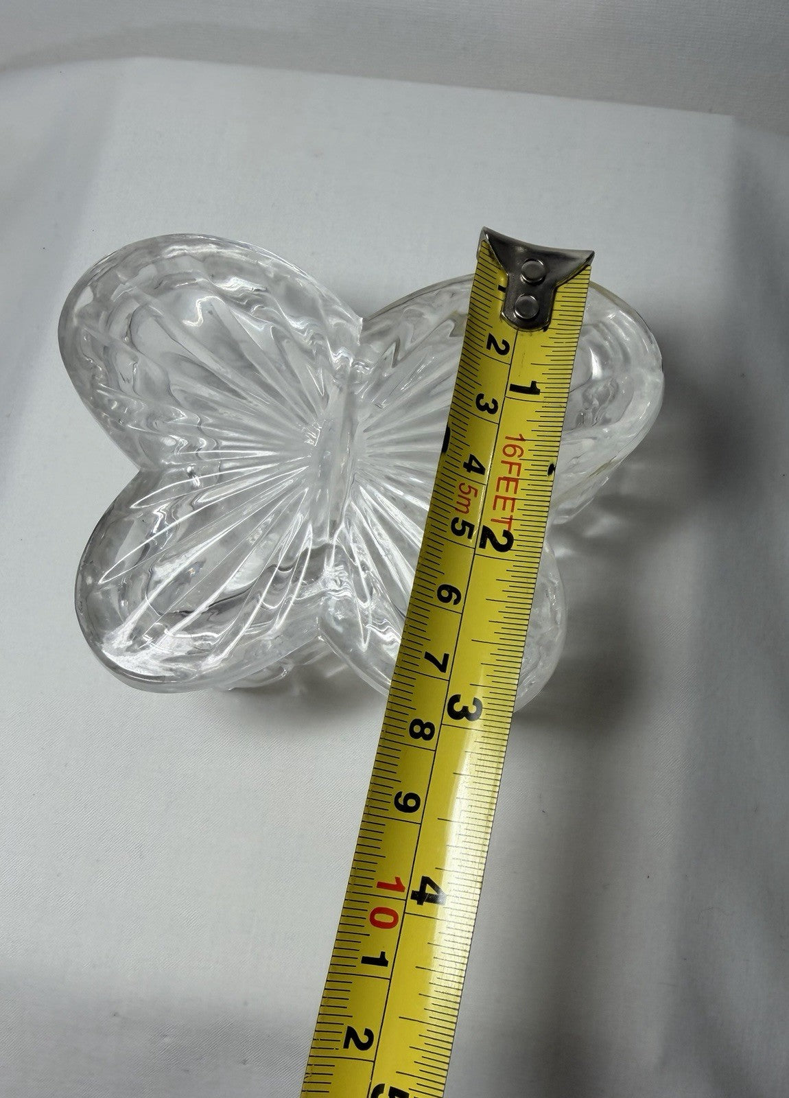 Colony Lead Crystal Butterfly Trinket Box 24% Crystal 4"