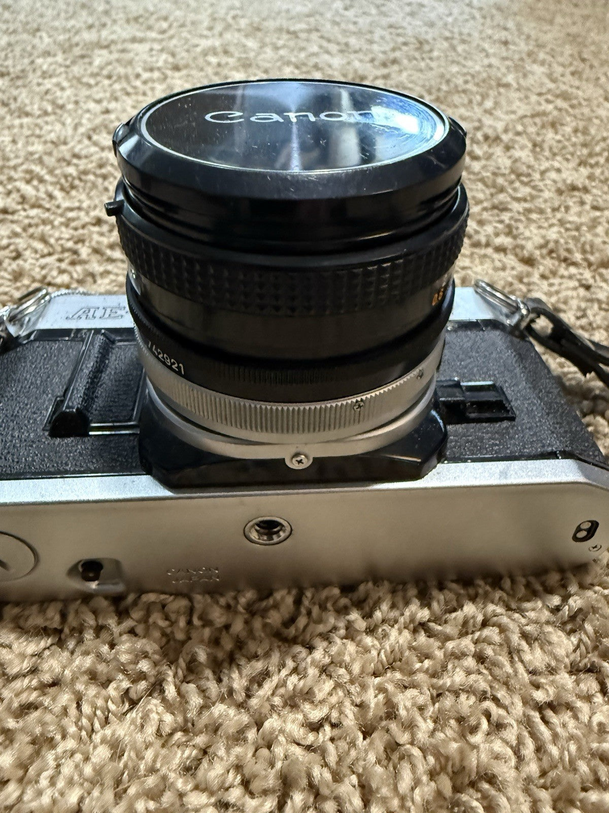 Canon AE-1 Program 35mm Film Camera Kit 50mm Lens Working with vintage case