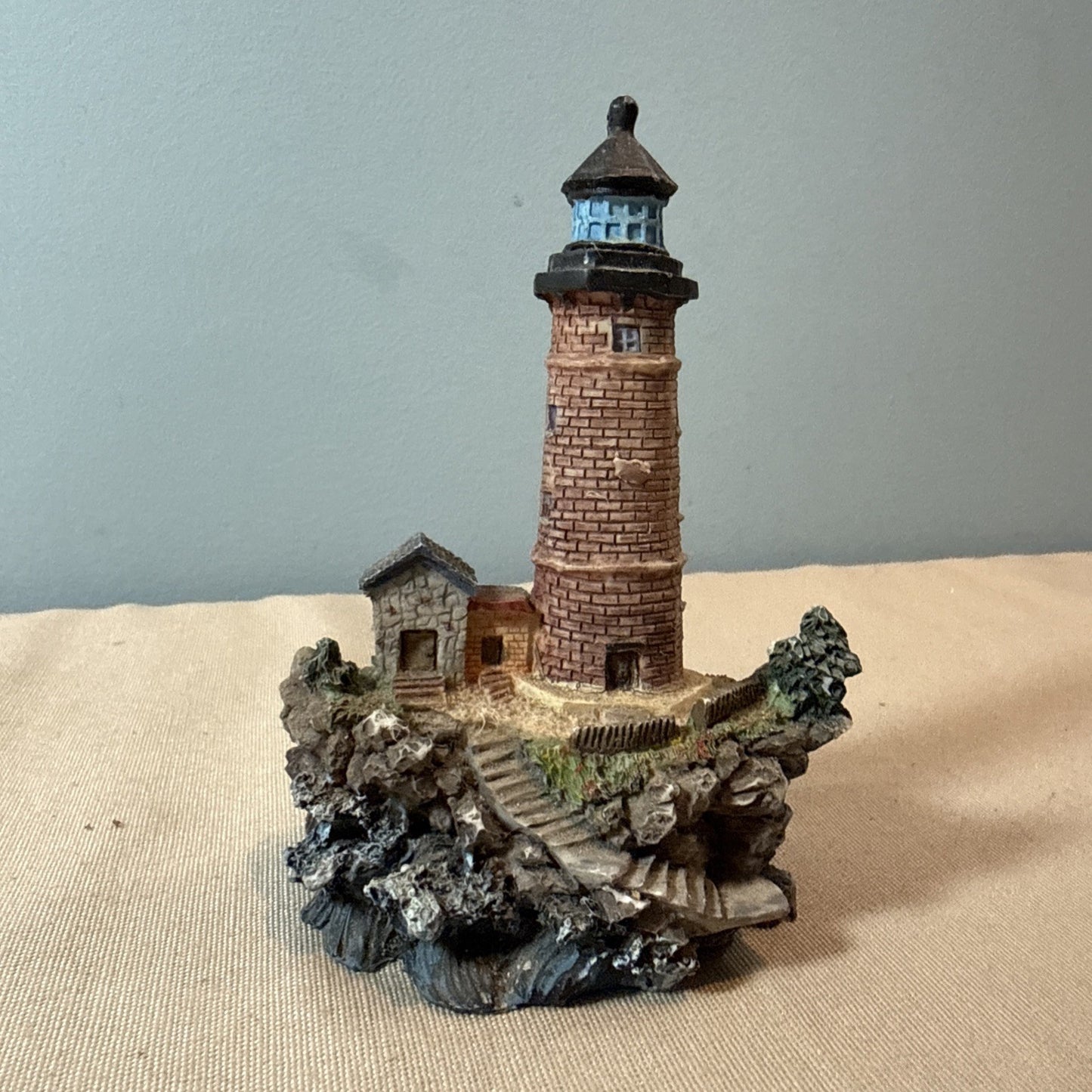 Vintage Lighthouse Figurines Lot 7 Coastal Nautical Miniatures Mixed Brands