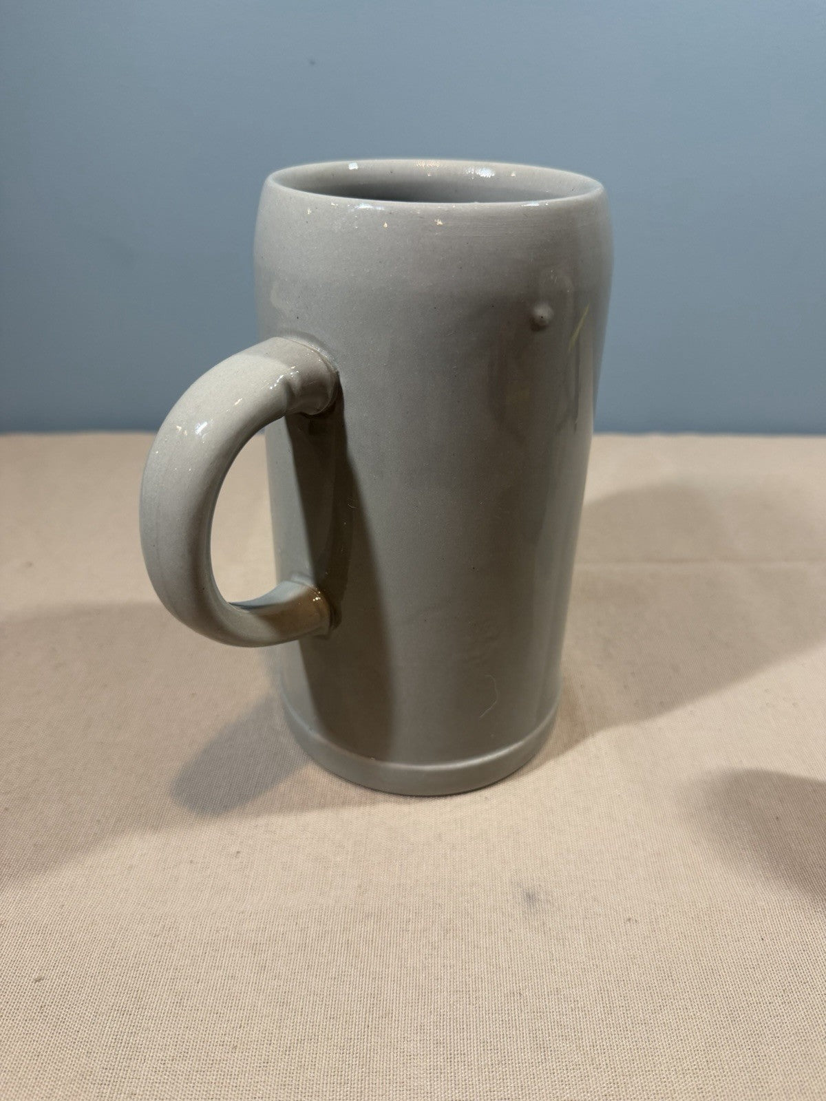 HB West Germany Stoneware Beer Steins 1 Liter Vintage w Paperwork Set 2