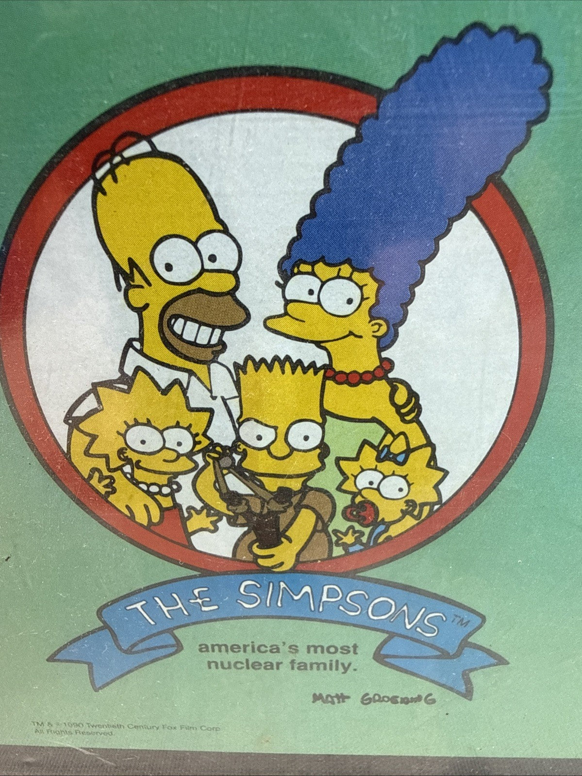 Vintage The Simpsons 1990 School Supply Box Black Factory Sealed Never Opened