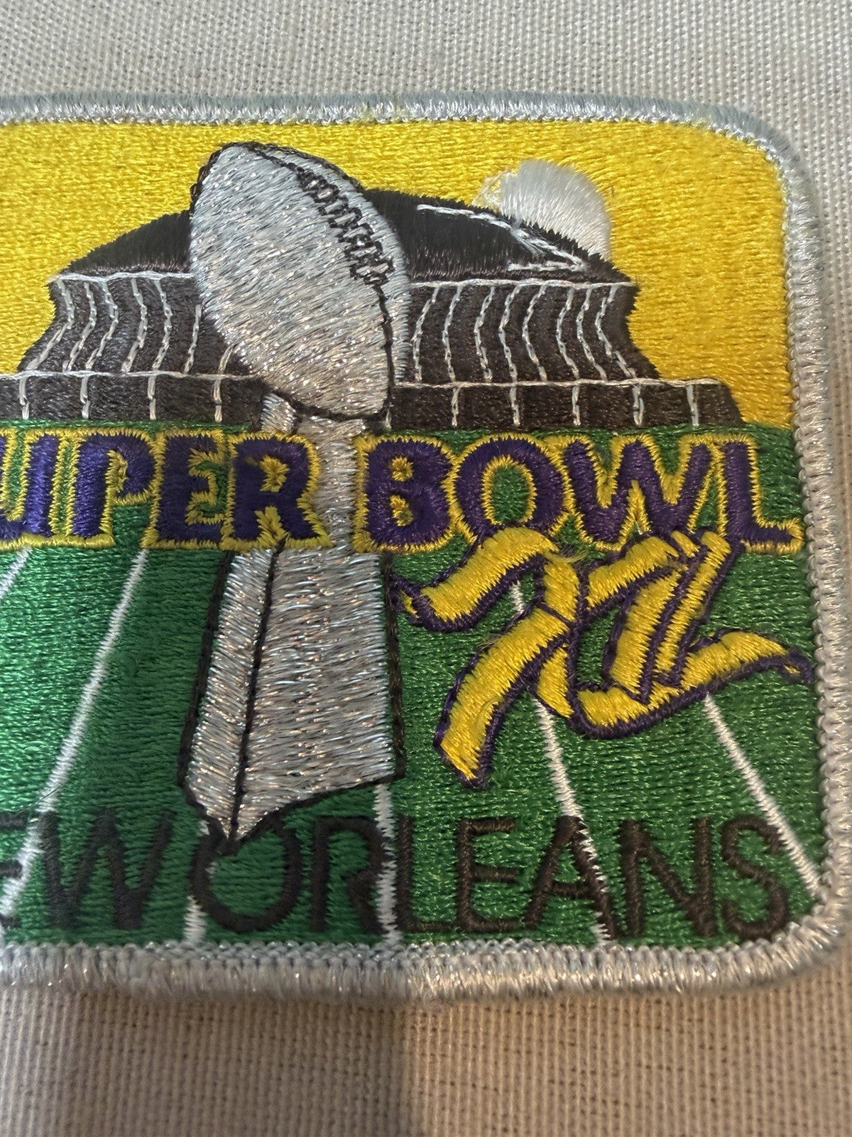 Vintage Super Bowl XXIV New Orleans 1990 Embroidered NFL Football Souvenir Patch