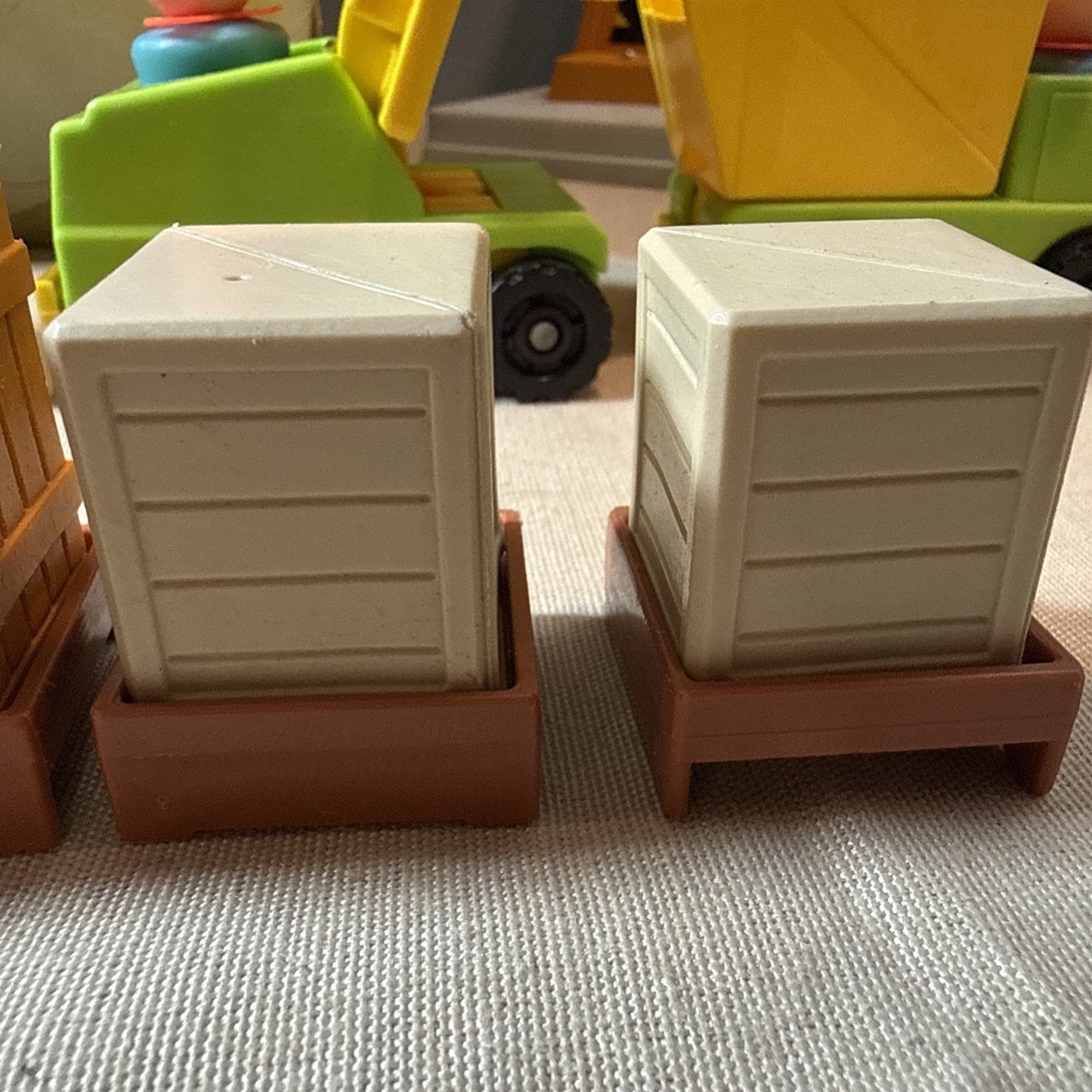 Vintage Fisher Price Little People Lift & Load Depot Construction Set COMPLETE