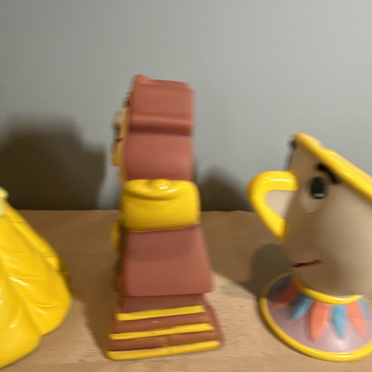 1992 Pizza Hut Beauty And The Beast Hand Puppets Disney Lot Of 4 Vintage