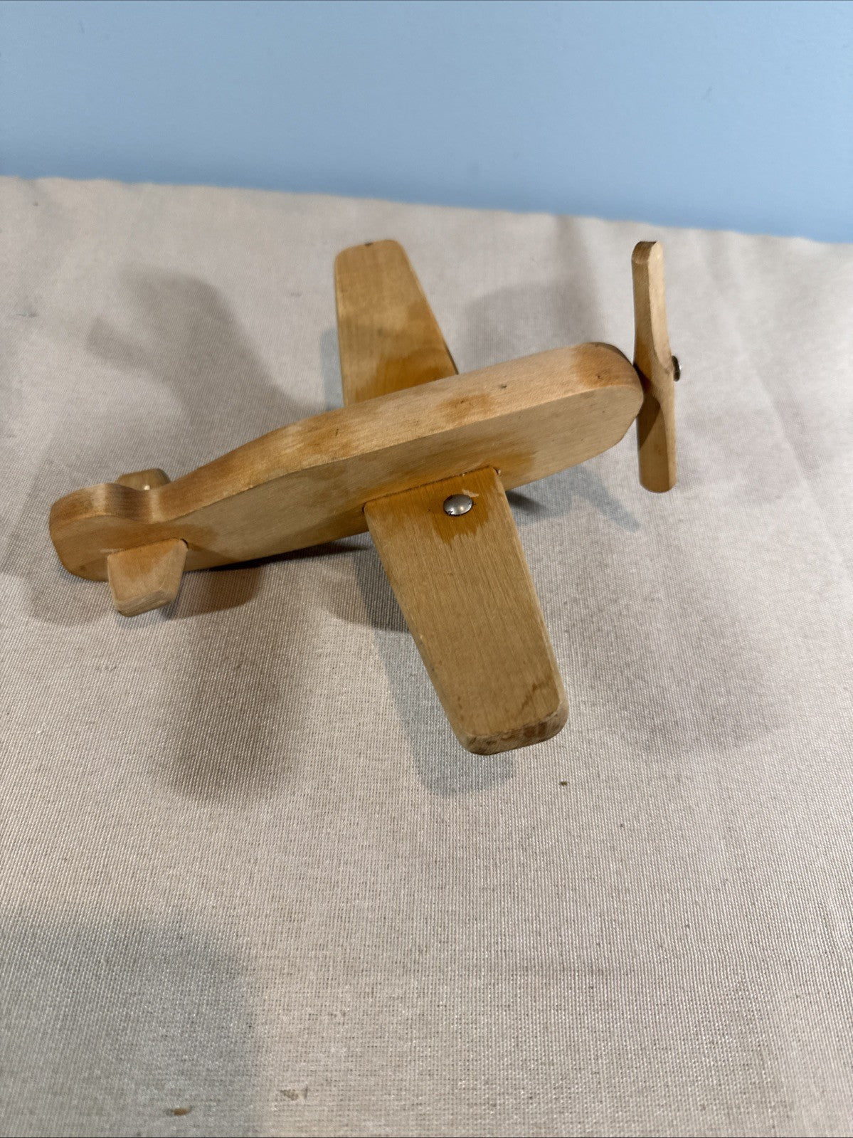 Vintage Creative Playthings Wooden Airplane Finland Wood Toy Plane