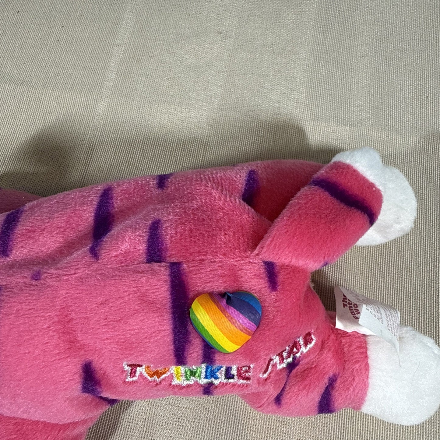 Vintage 1998 Lisa Frank Twinkle Star Pink Cat Bean Buddy NWT Rare Plush