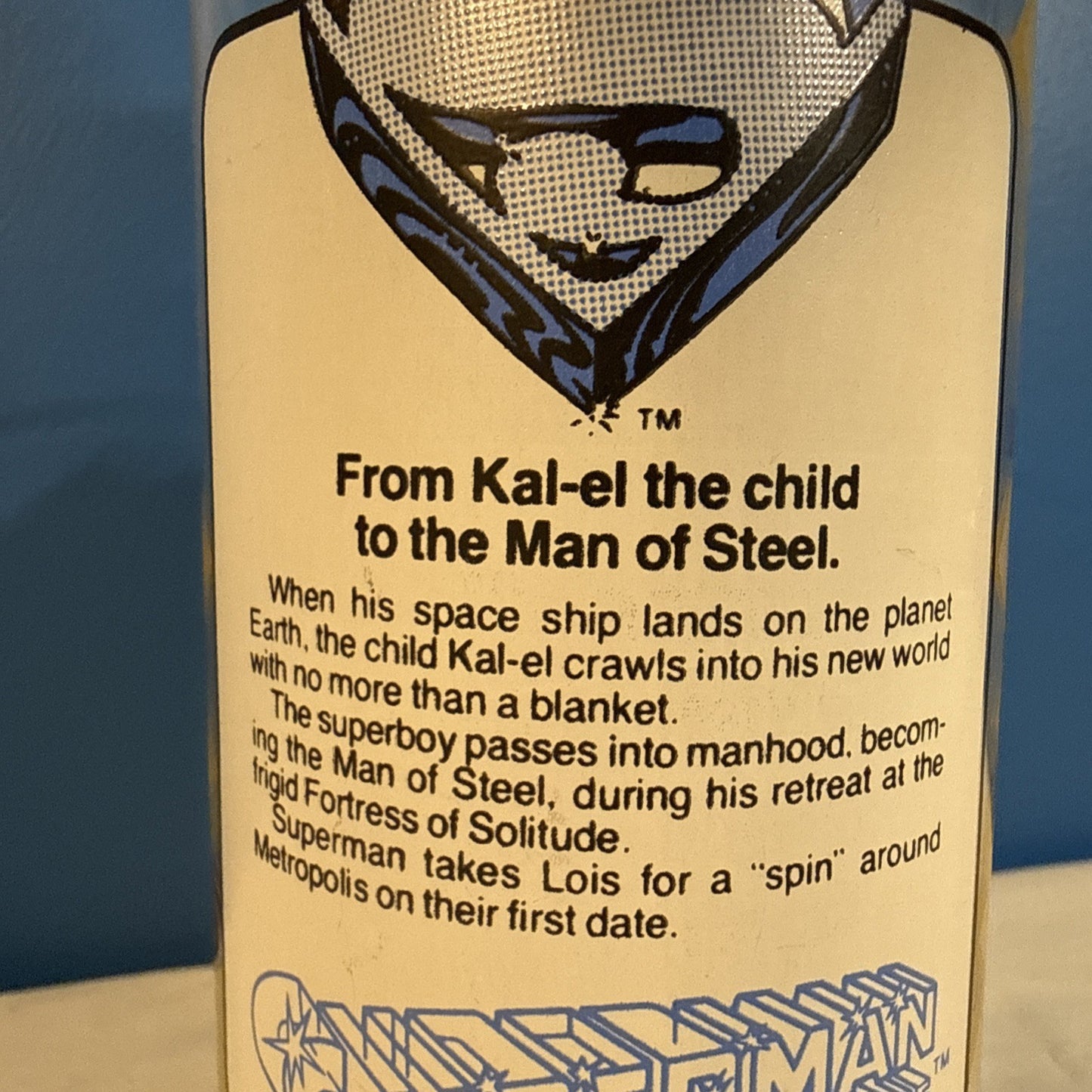 1978 Pepsi DC Comics Superman Glass Kal El Child to Man of Steel Vintage